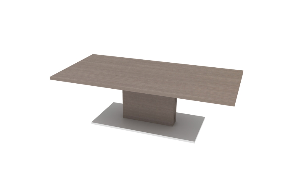 48"x96" Rectangular Small Meeting Table with Seated Column Base