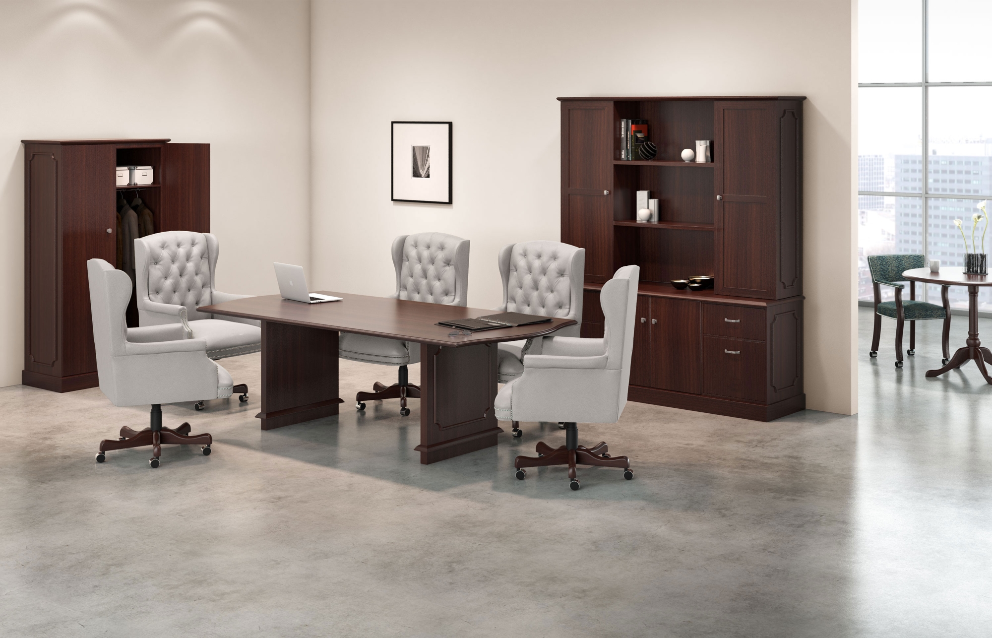Indiana Furniture, Tables, Traditional components echo history and create timeless foundations for meeting rooms that
