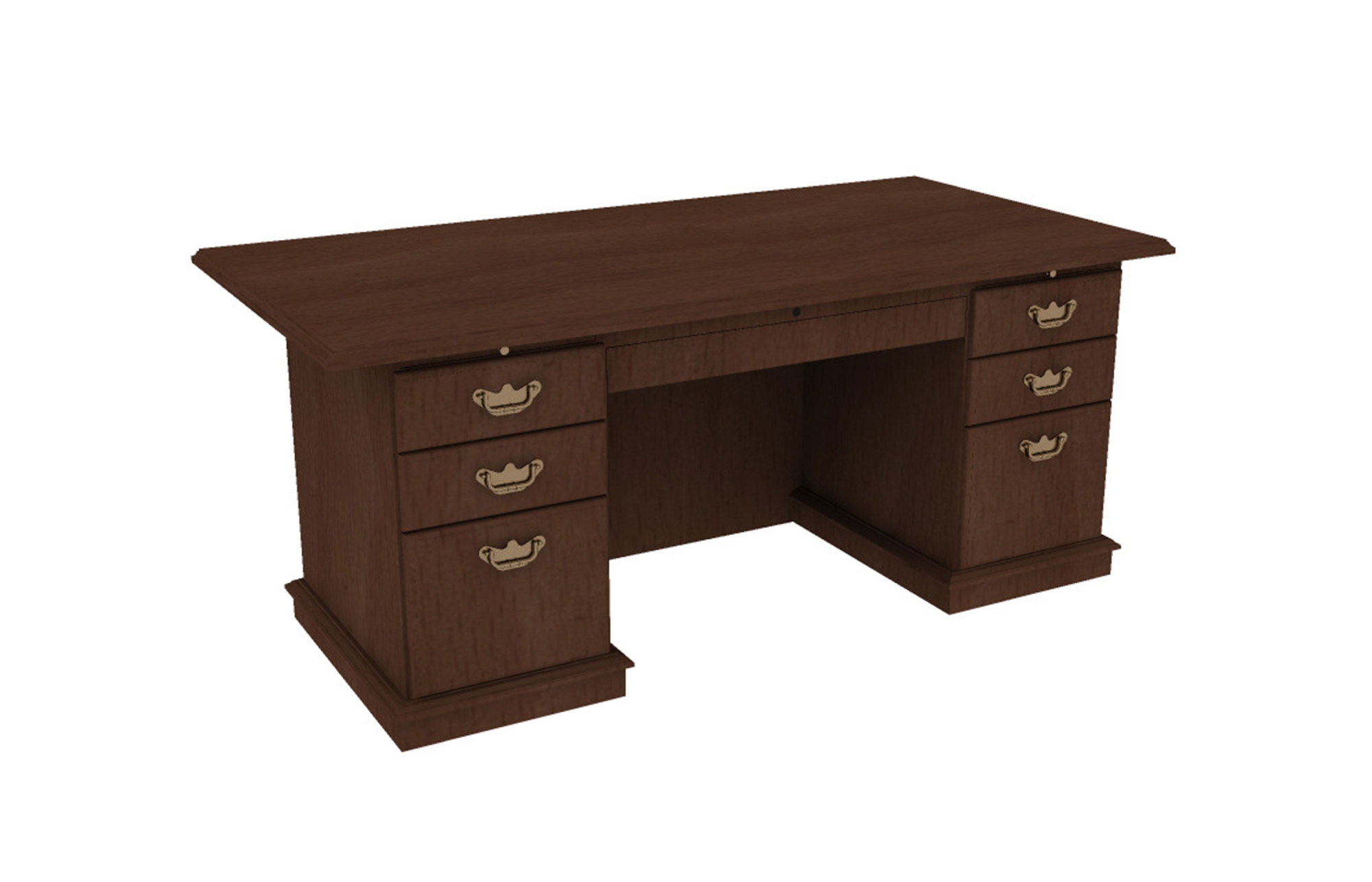 36x72 Double Pedestal Desk 