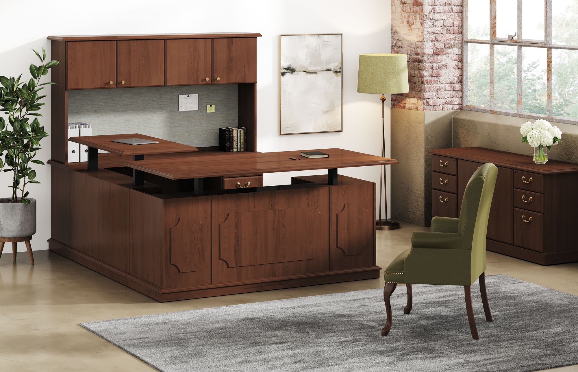 Indiana Furniture, Desks + Workstations, Filing + Storage, Arlington offers all the grace and embellishments associated with