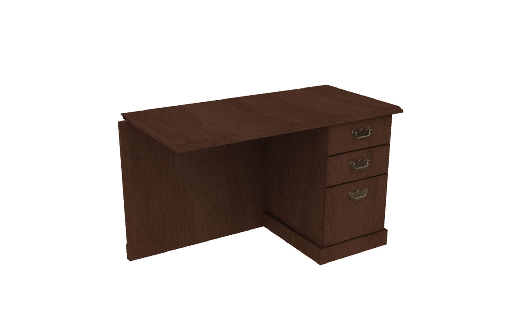 24x48 Return, Right, with Box/Box/File Pedestal