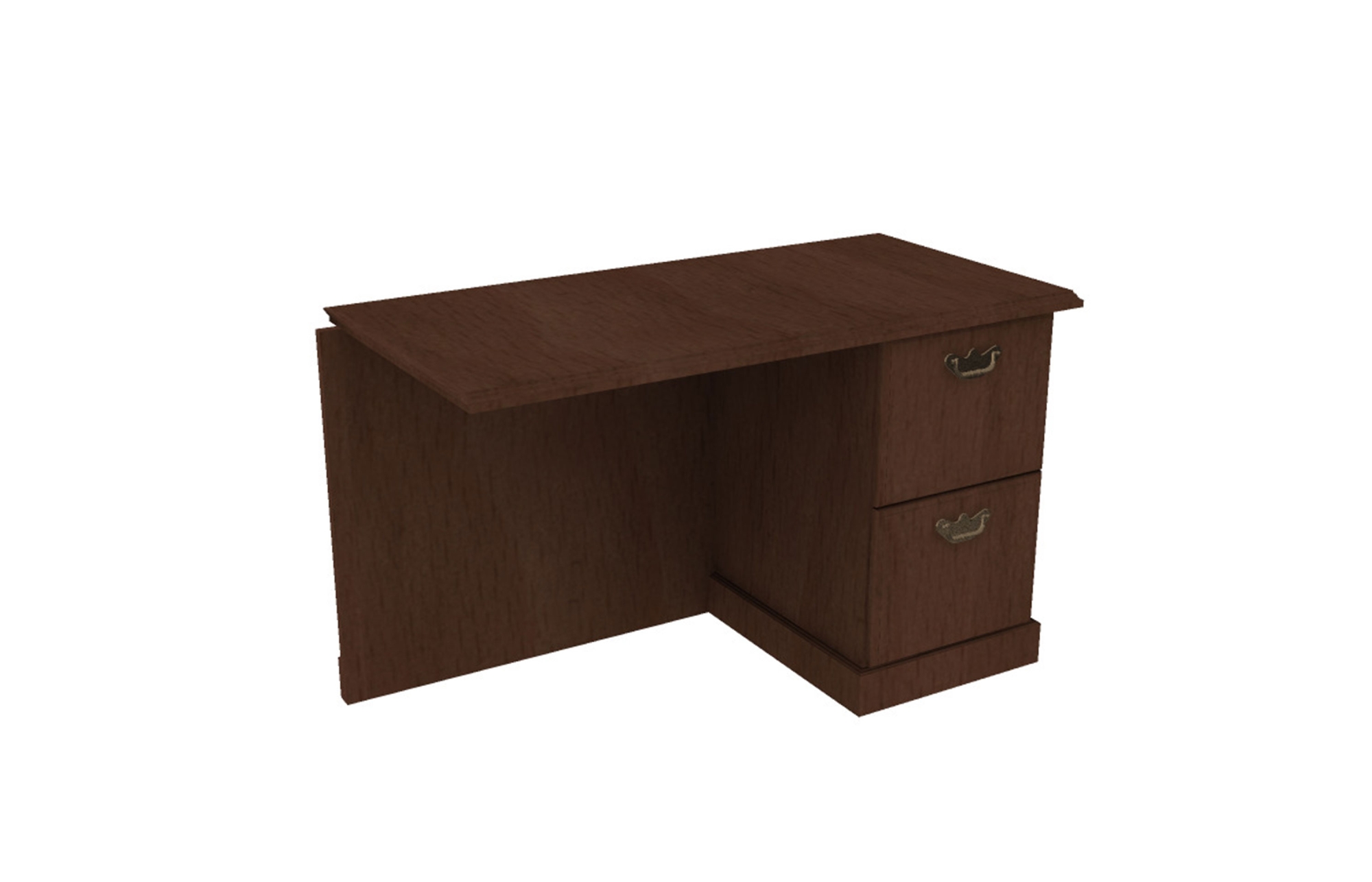 24x48 Return, Right, with File/File Pedestal