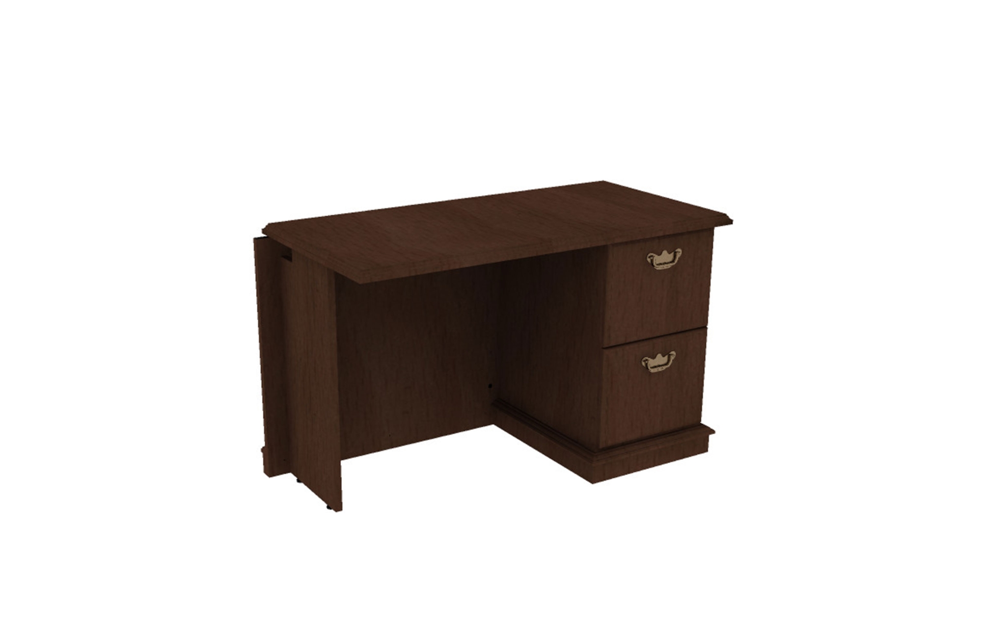 24x48 Stationary Return (for Height Adjustable), Right, with File/File Pedestal