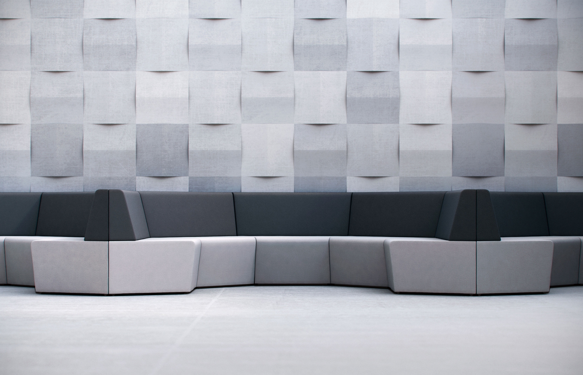 Indiana Furniture Fifteen BlackGrey LowBack Curvilinear