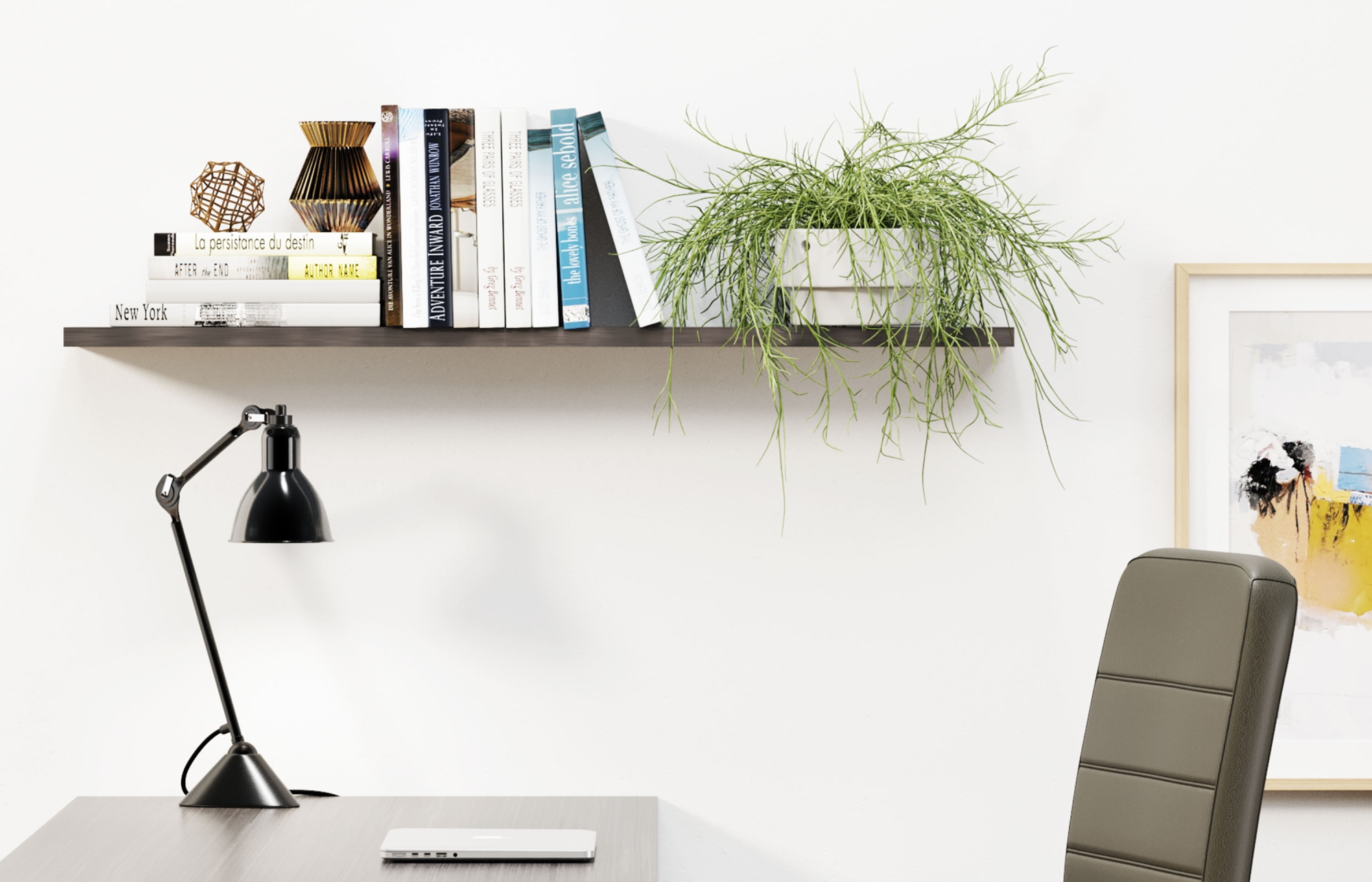 Indiana Furniture FloatingShelves Canvas-Gesso Clutch