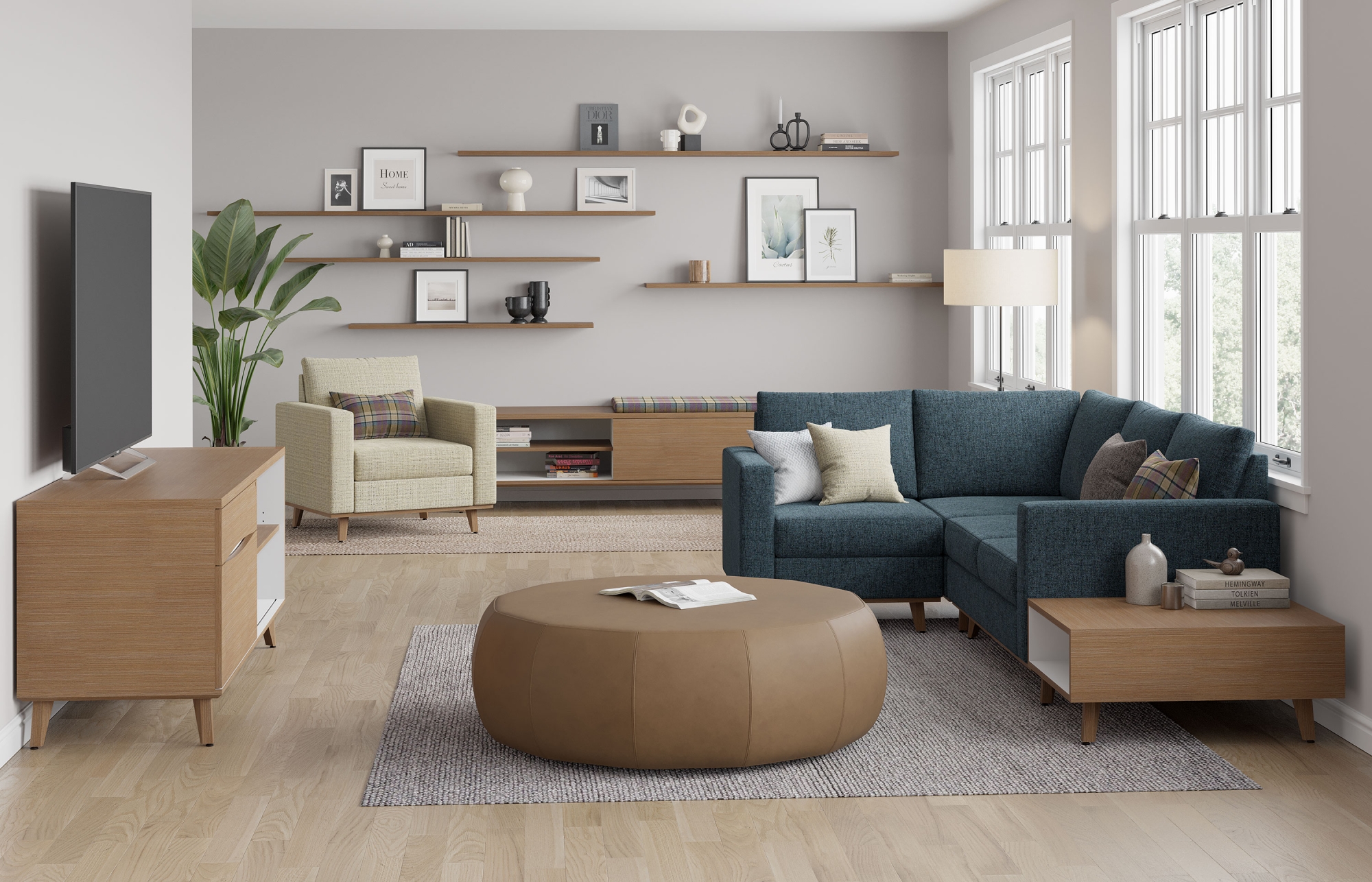 Indiana Furniture Plush Iconic Cush Runna Floating Shelves