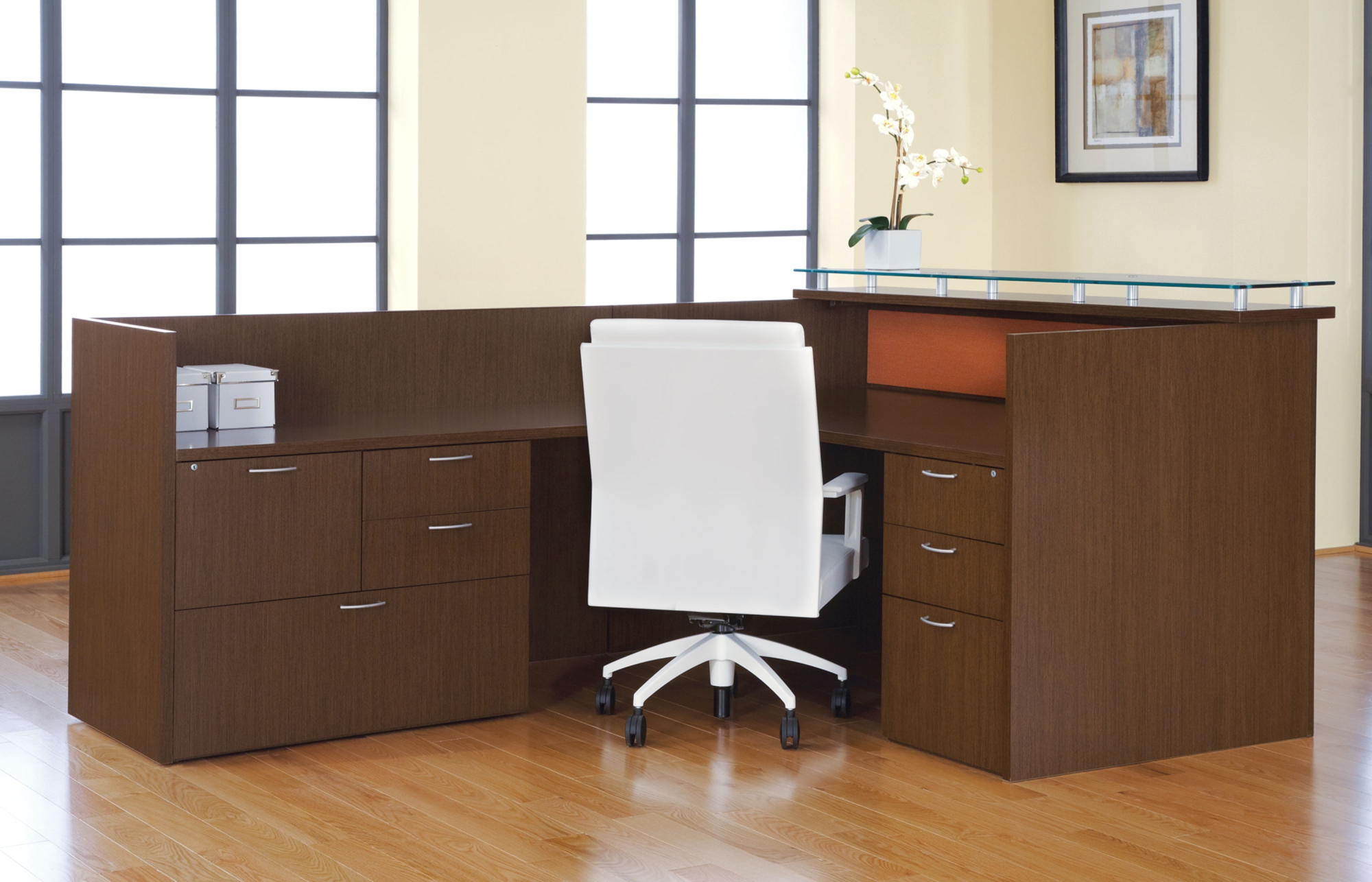 Indiana Furinture AuraReception Multi-File Tackboard User