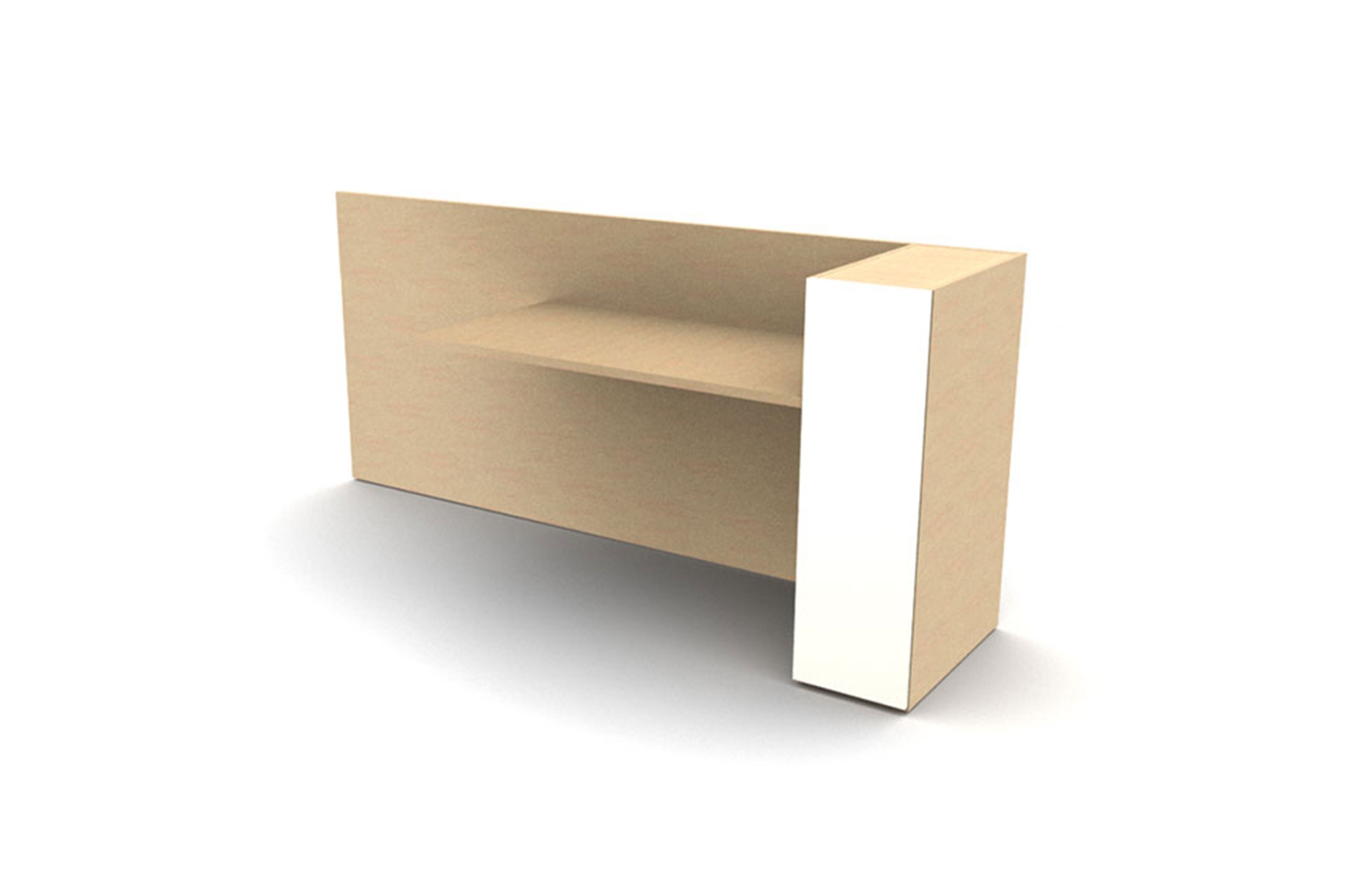 Right Narrow Storage Tower with Dry Erase Door and Extended Gallery Screen (64-2595ERSWD1R47 with 1-DEB)