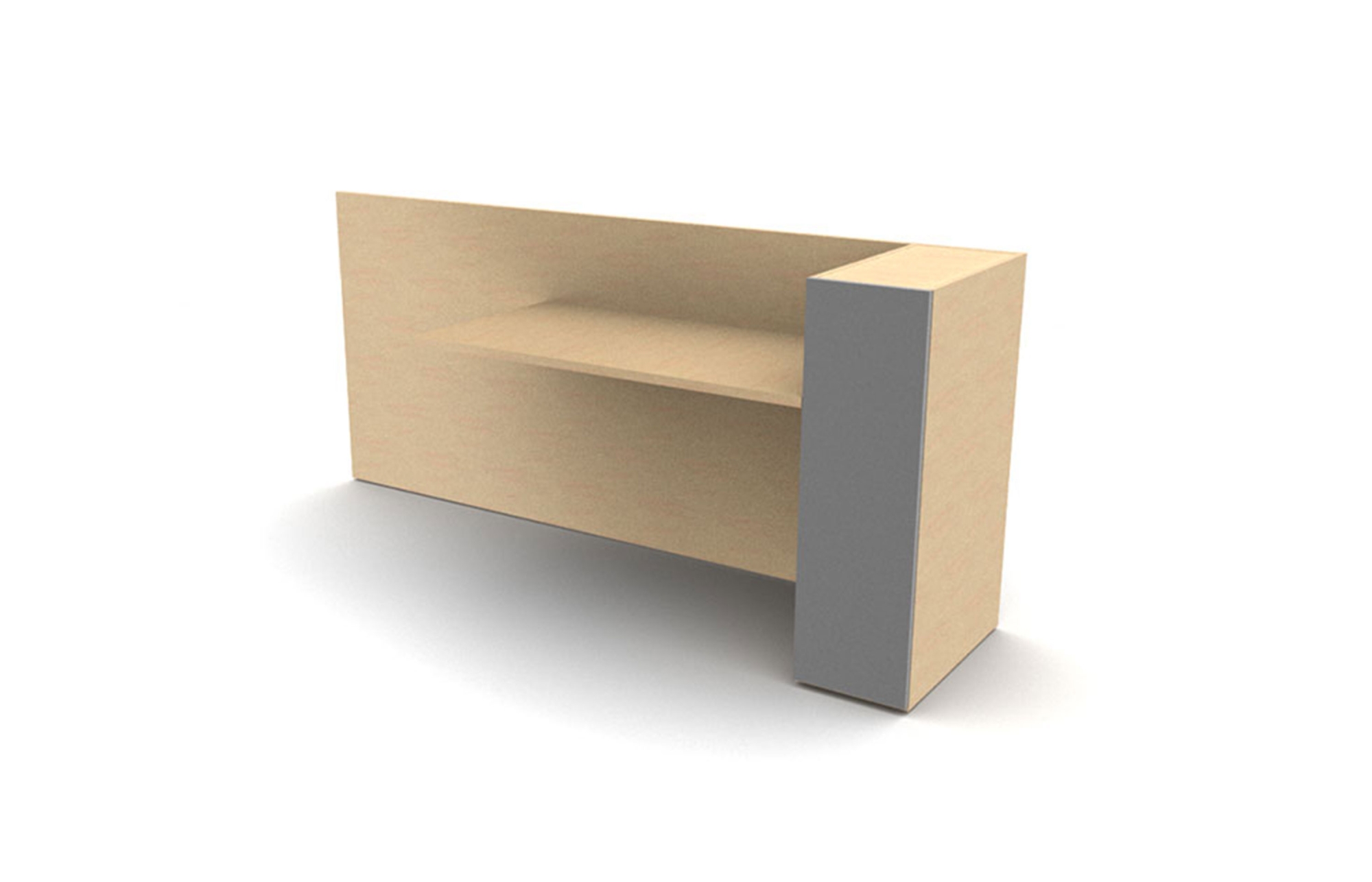 Right Narrow Storage Tower with High Gloss Acrylic Door and Extended Gallery Screen (64-2595ERSWD1R47 with 1-HGA)