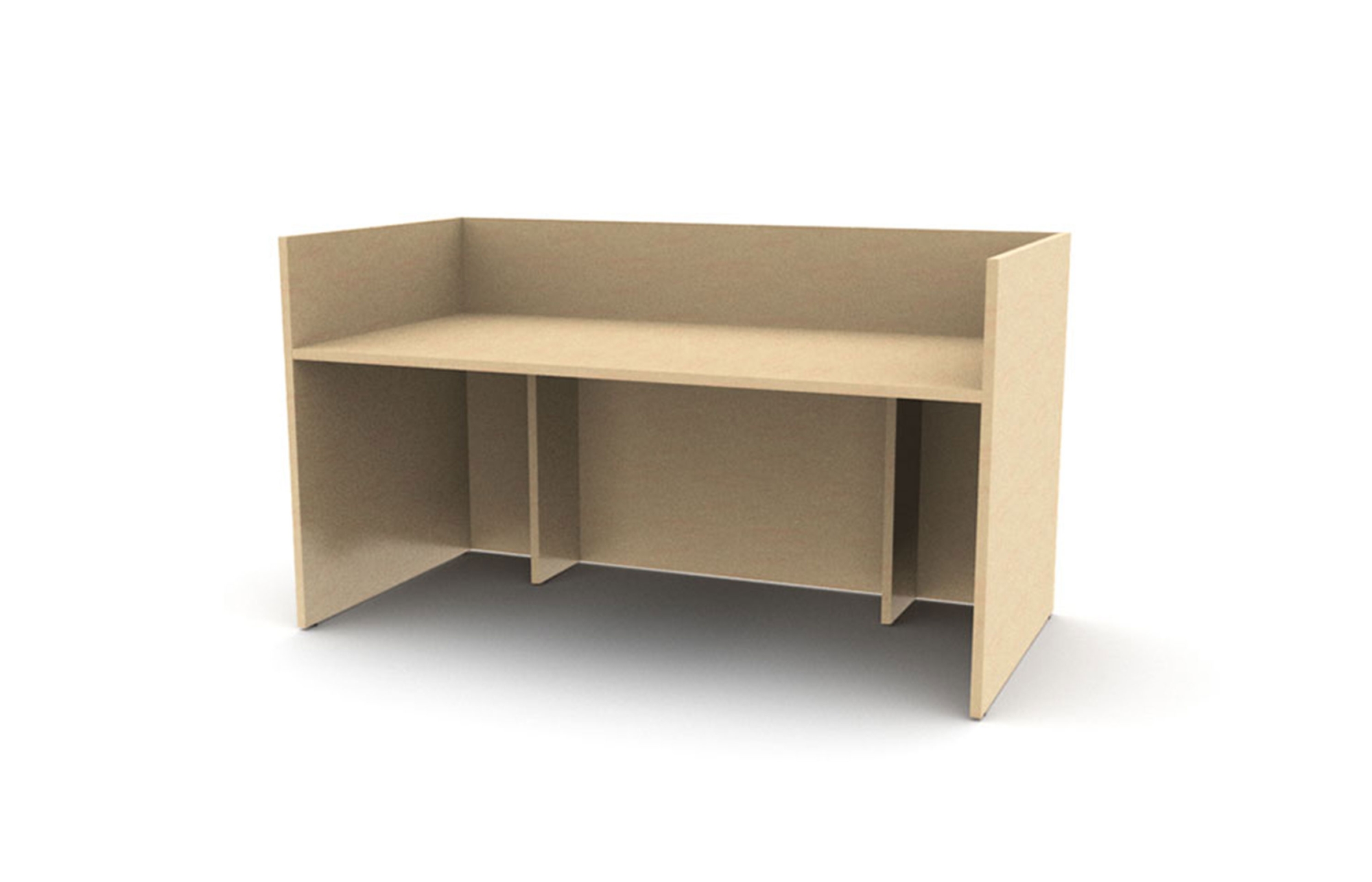 36"D Reception Desk Shells with Gallery Screens (64-3660RS, 64-3666RS, 64-3672RS, 64-3678RS, 64-3684RS, 64-3690RS, 64-3696RS)