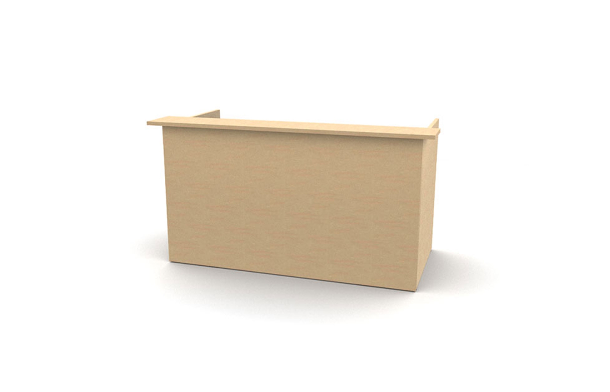 36"x72" Reception Desk Shell with 78" Transaction Counter (64-3672RS with 64-1278TP)