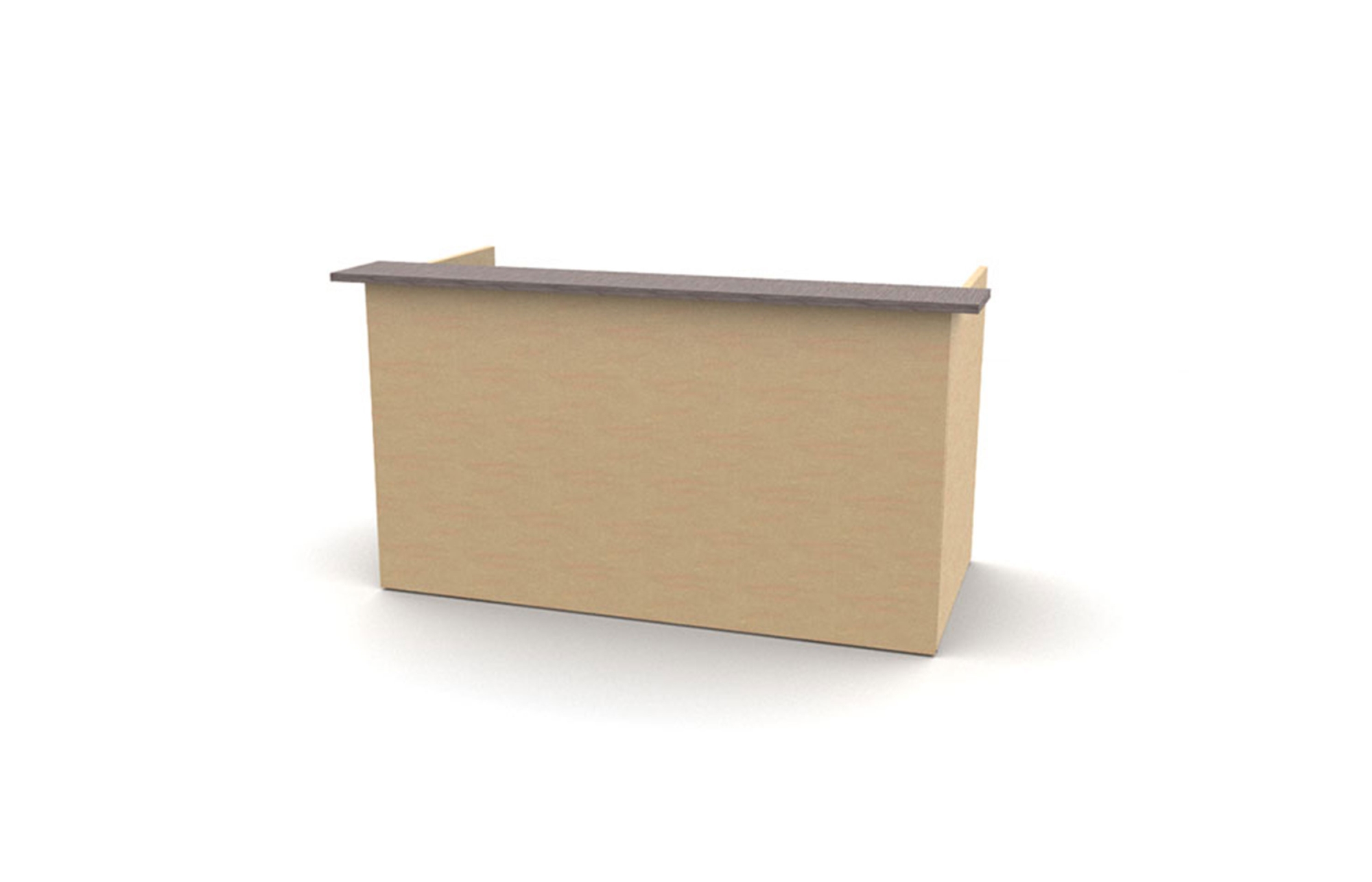 36"x72" Reception Desk Shell with Contrasting 78" Transaction Counter (64-3672RS with 64-1278TP)