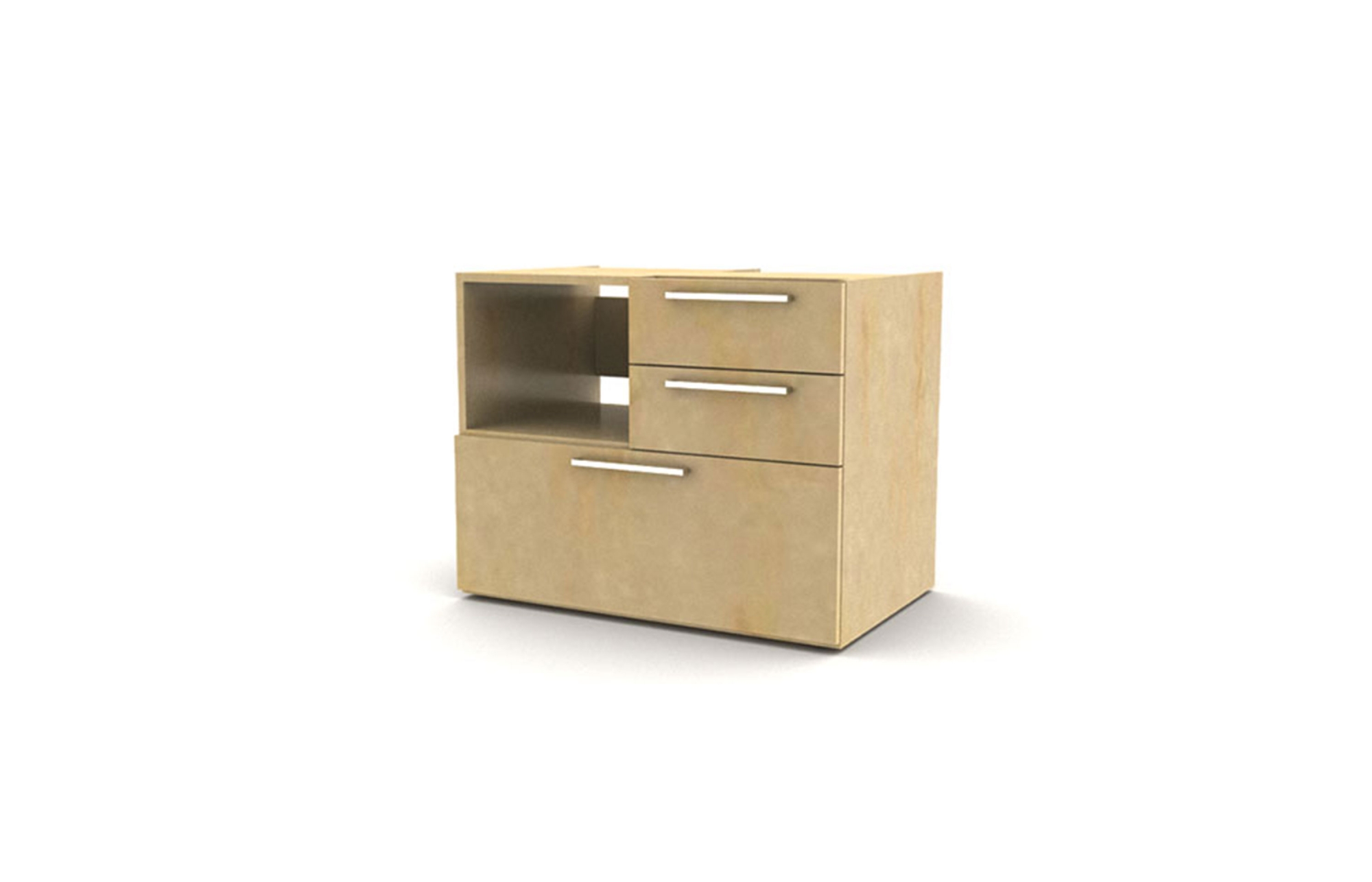 Modular Pedestals with Open Storage (66-2430OMF, 66-2436OMF)