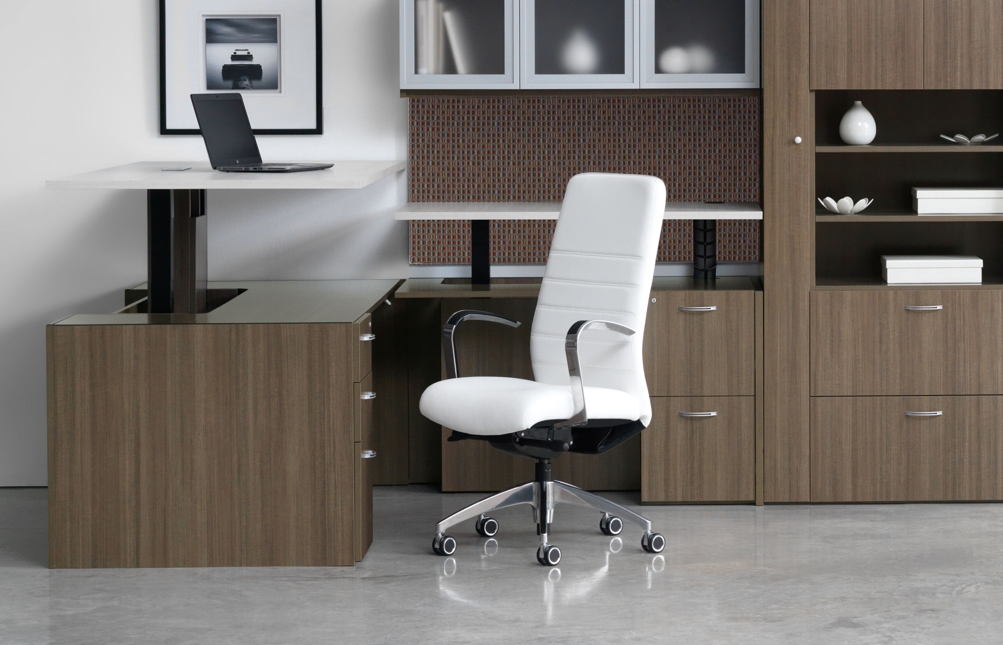 Indiana Furniture Clutch FAL1Arm CanvasHADeskandReturn