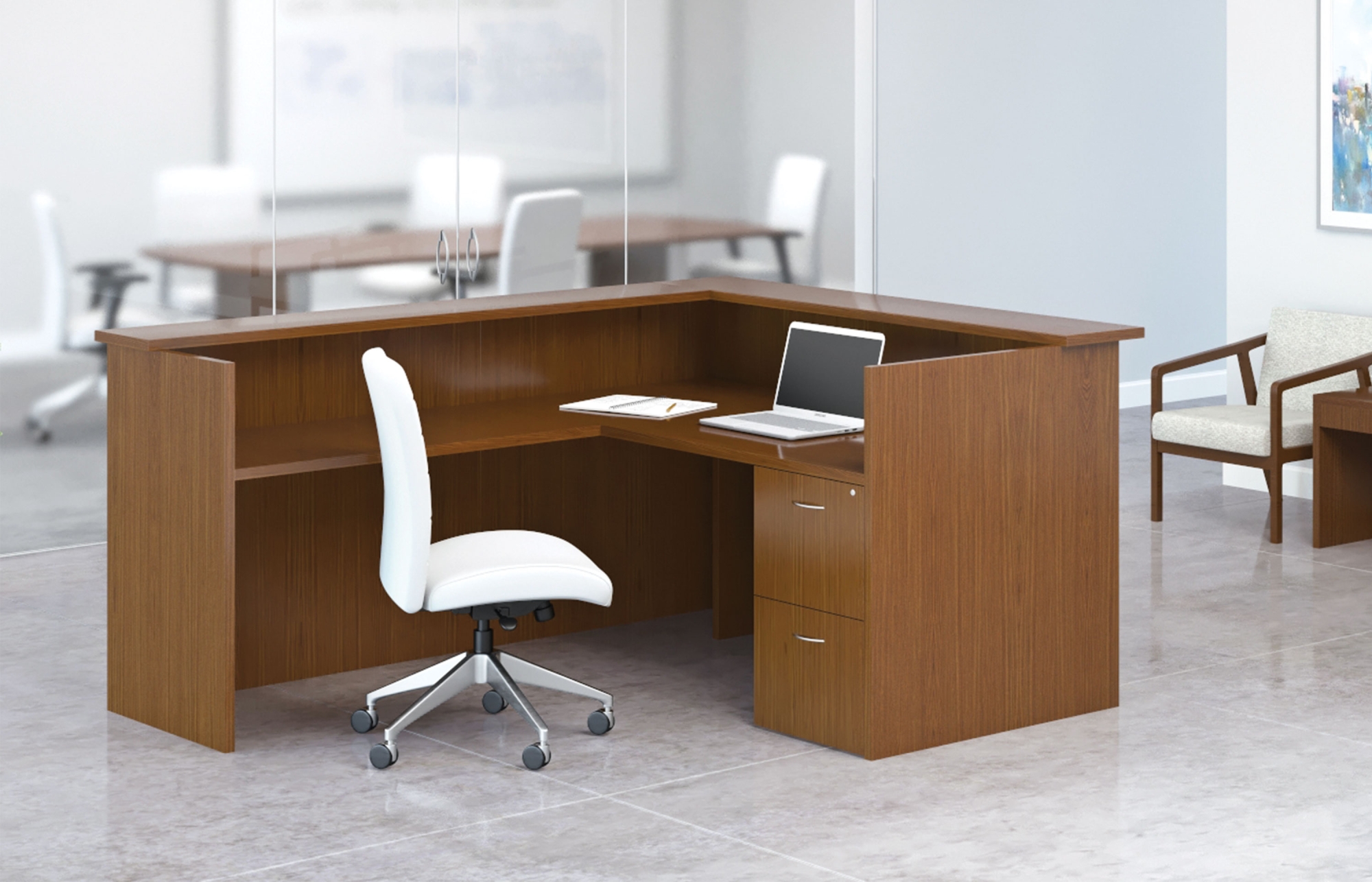 Indiana Furniture Clutch MidBack Armless AuraReception