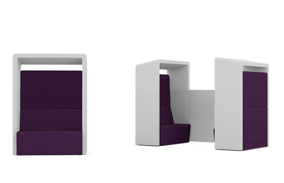 Indiana Furniture FifteenPods TwoSeatBooth LowCenterPanel Contrasting