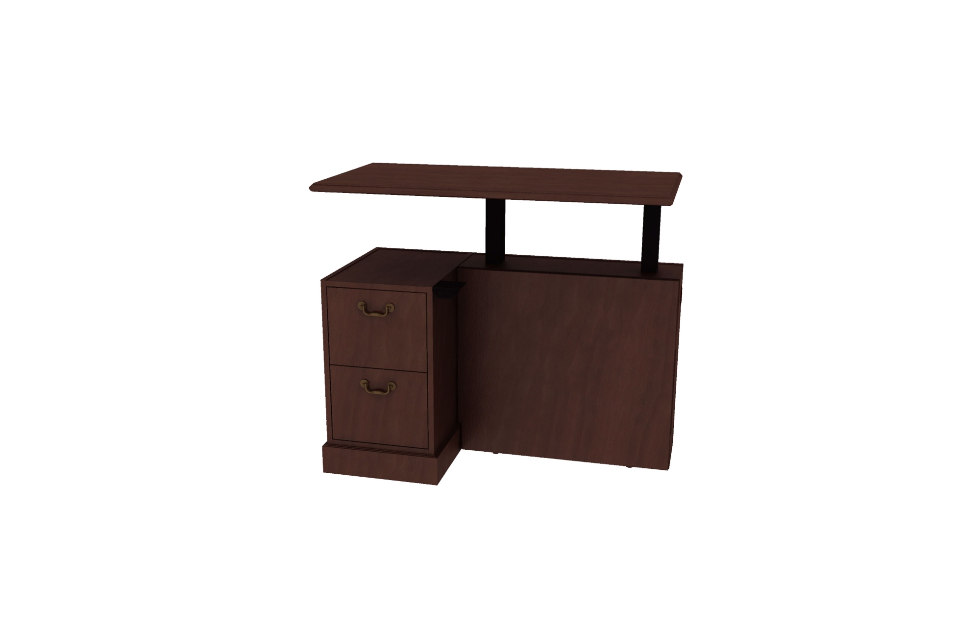 Height Adjustable Returns with File/File Pedestal (Left: 46-2442LF2STS, 46-2448LF2STS; Right: 46-2442RF2STS, 46-2448RF2STS)