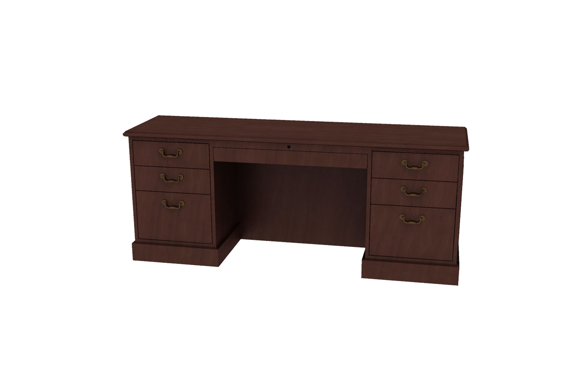 Kneespace Credenza with Box/Box/File Pedestals (46-2066KC1, 46-2072KC1)