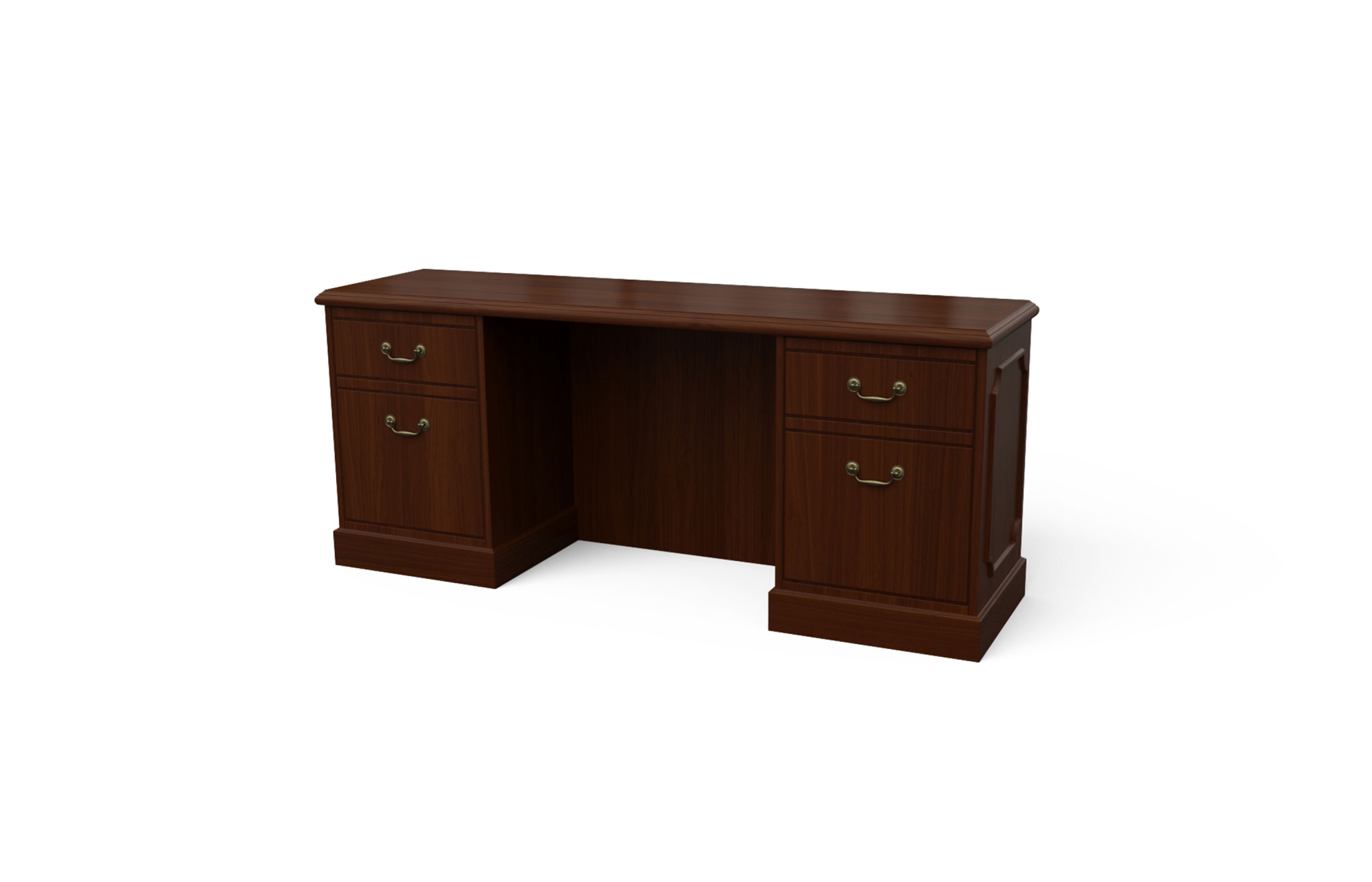 Kneespace Credenza with Box/File Pedestals (46-2066KC, 46-2072KC)