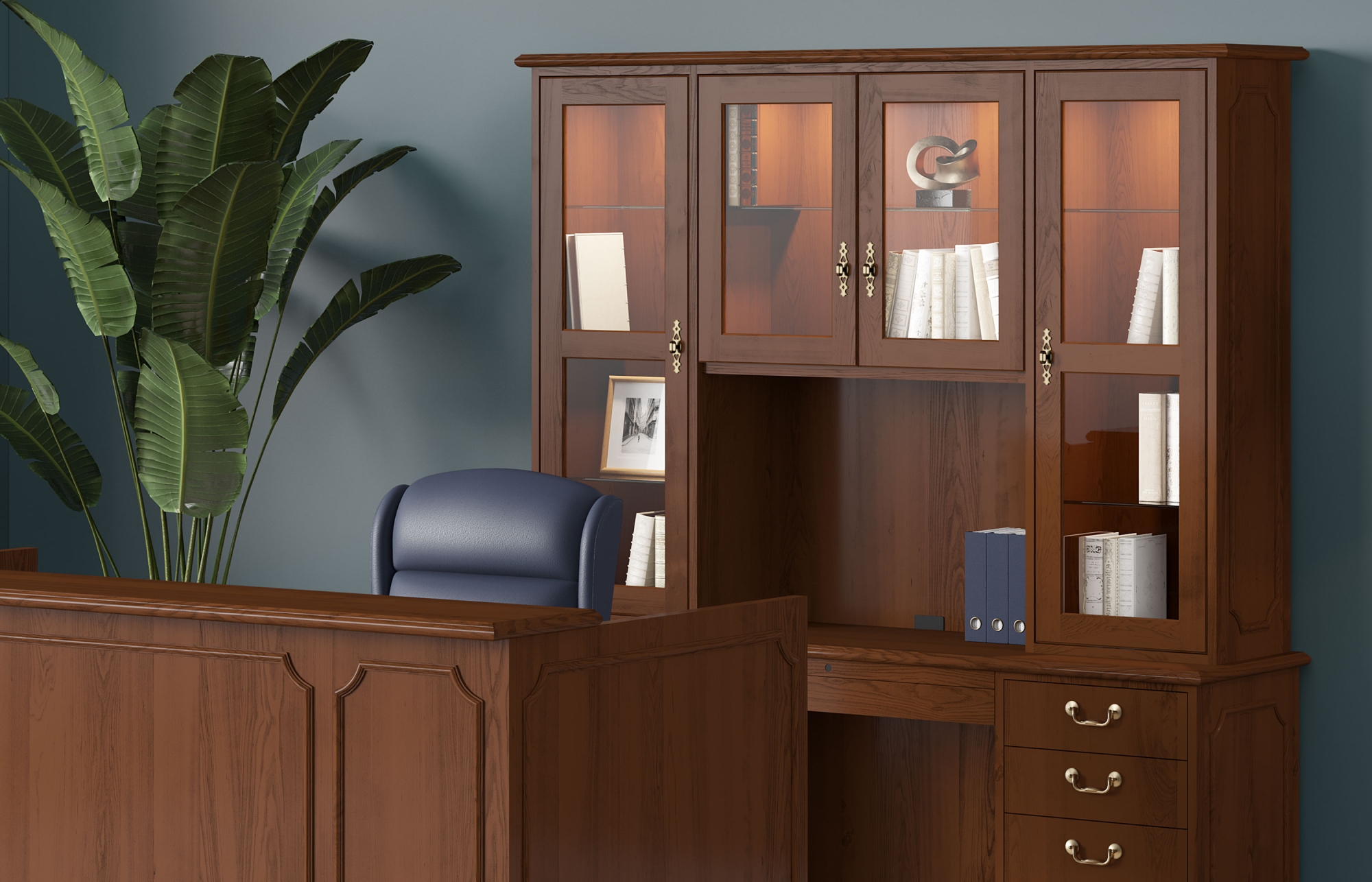 Indiana Furniture Jefferson Reception Storage Downlighting Breman