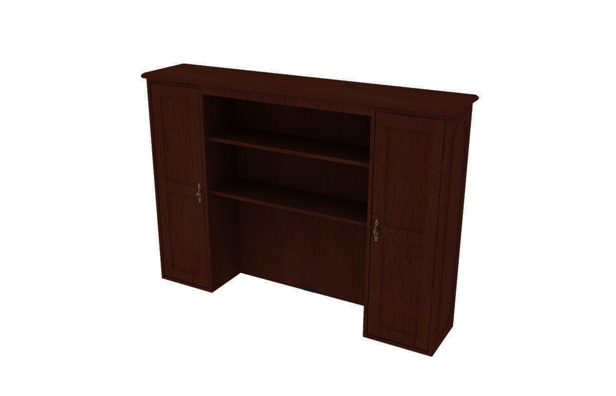 Vertical Open Hutches with Wood Door Inserts (46-1566VHW, 46-1572VHW)