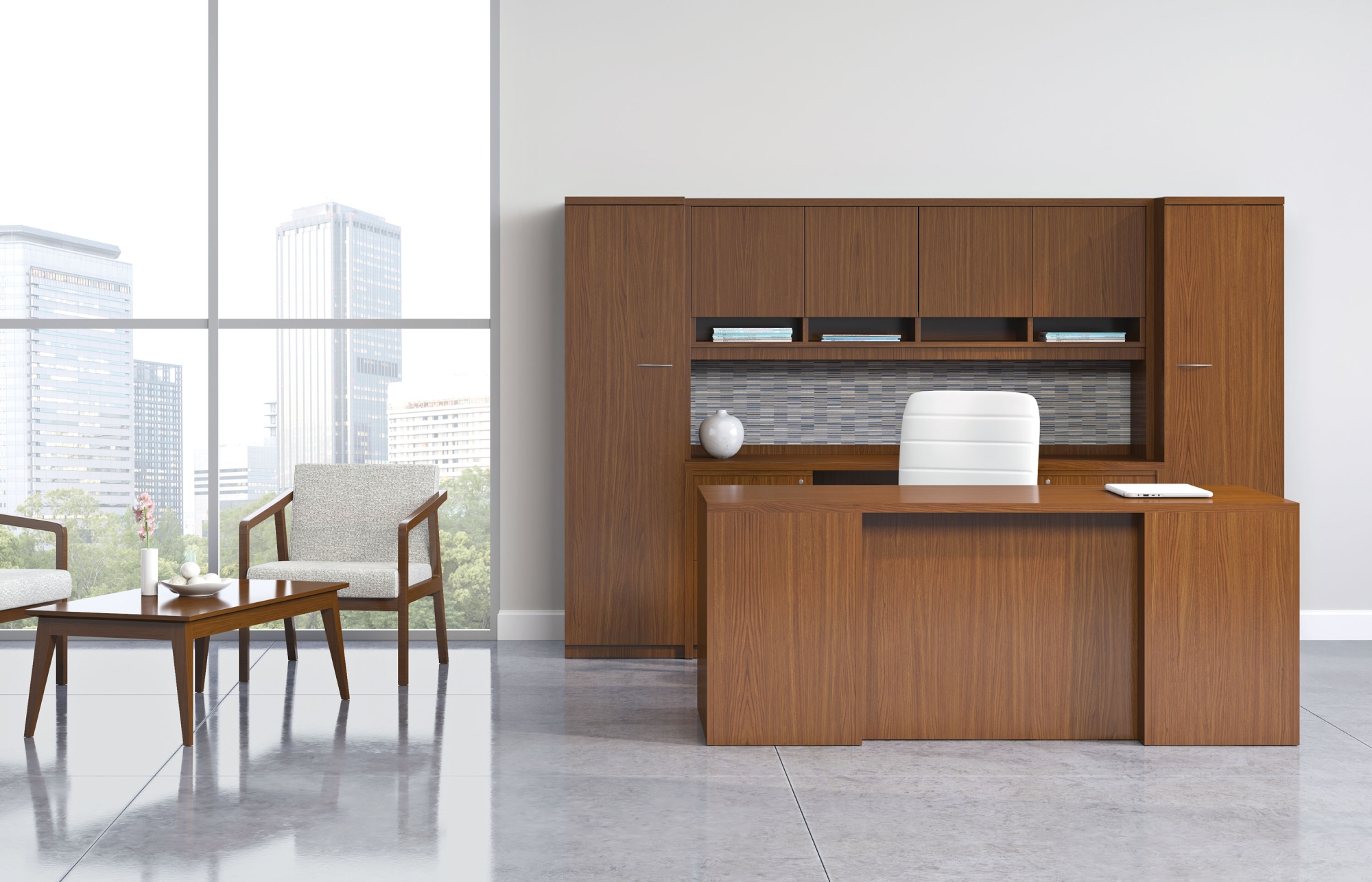 Indiana Furniture, Desks + Workstations, Madera creates a variety of looks from rich, refined transitional to fresh, modern