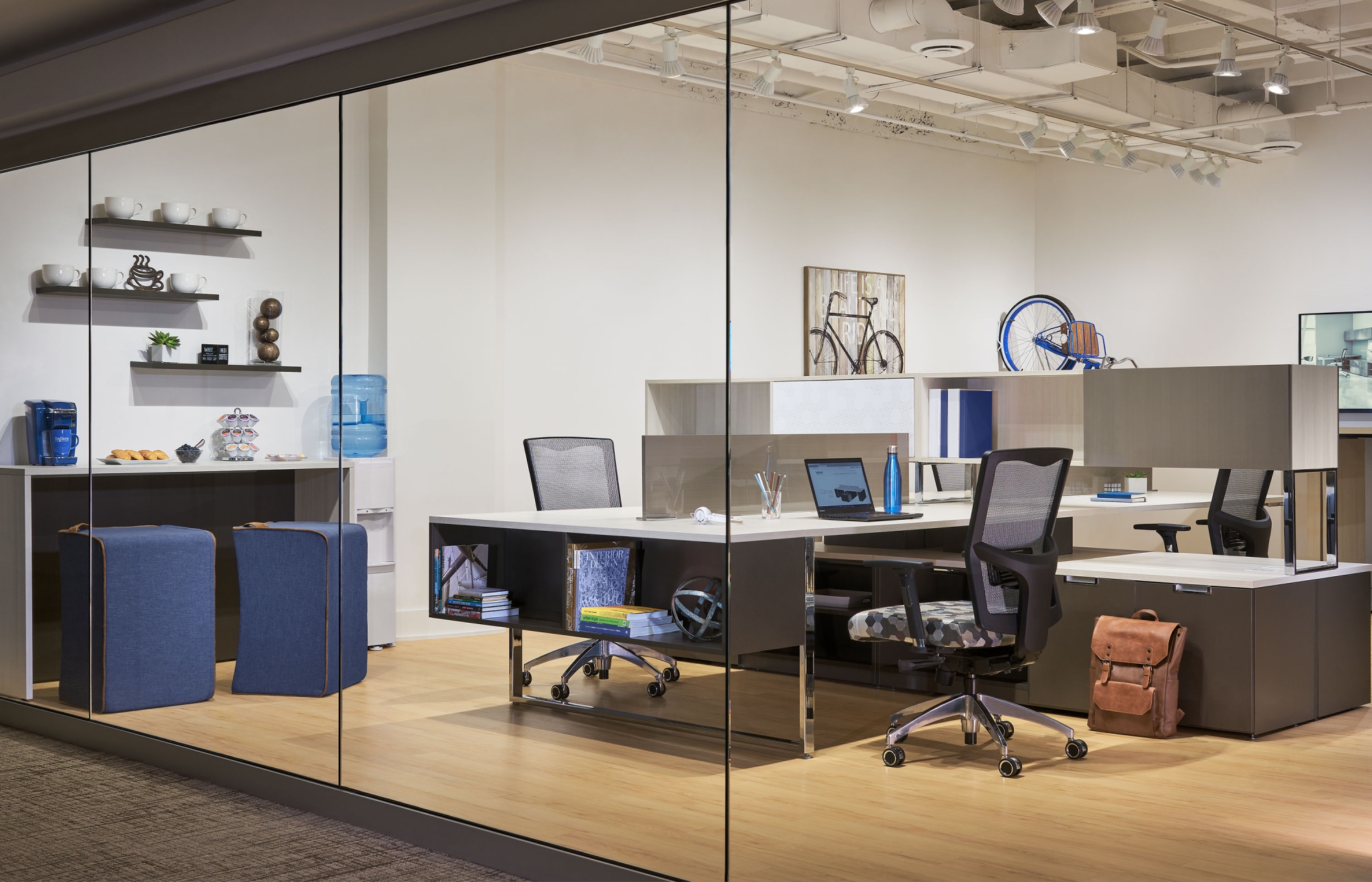 Indiana Furniture NeoCon 2017 Canvas QuadWorkStation Joy TriplePlay