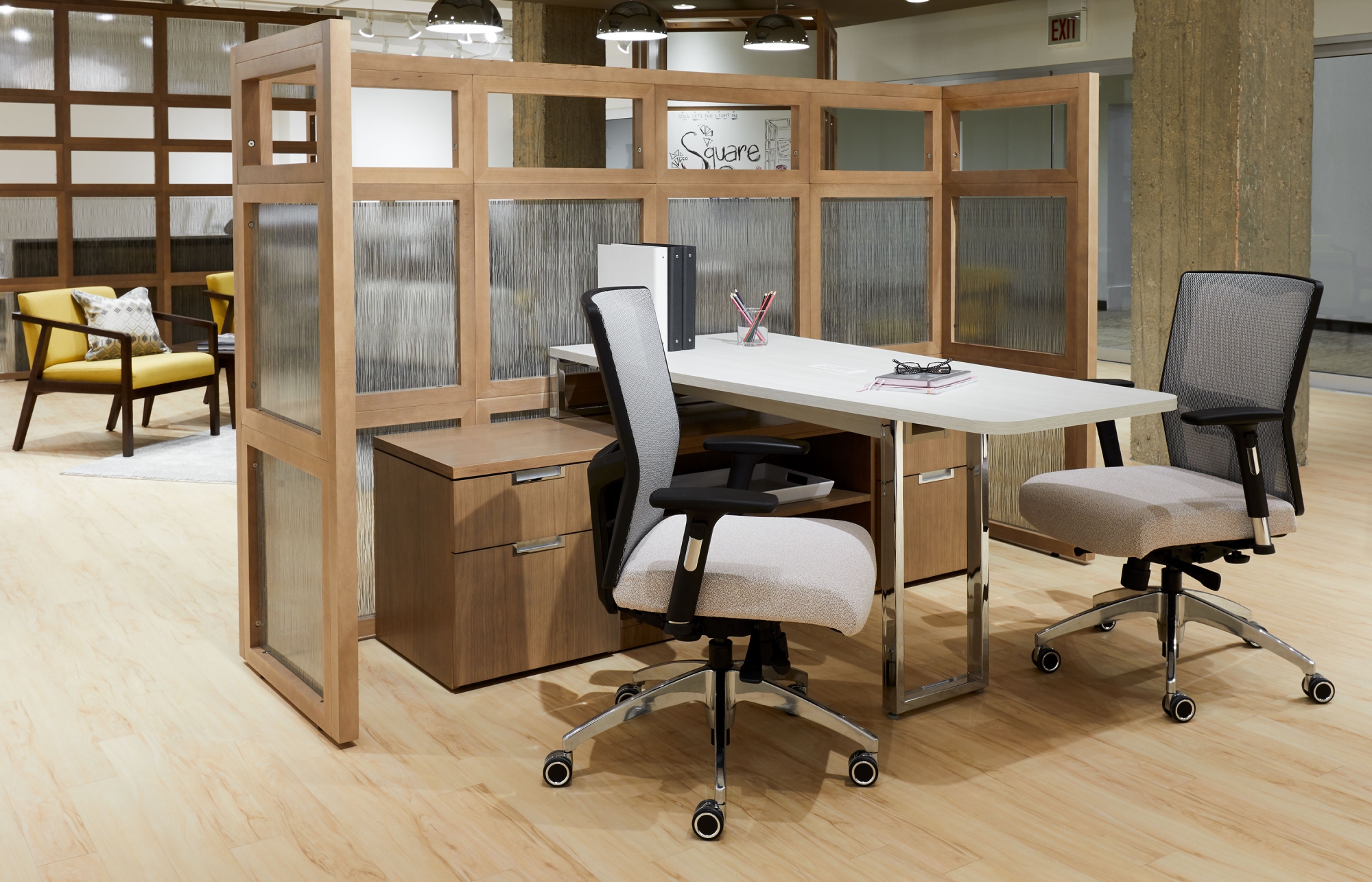 Indiana Furniture NeoCon 2018 Canvas-Gesso Joy SquareOne Britta