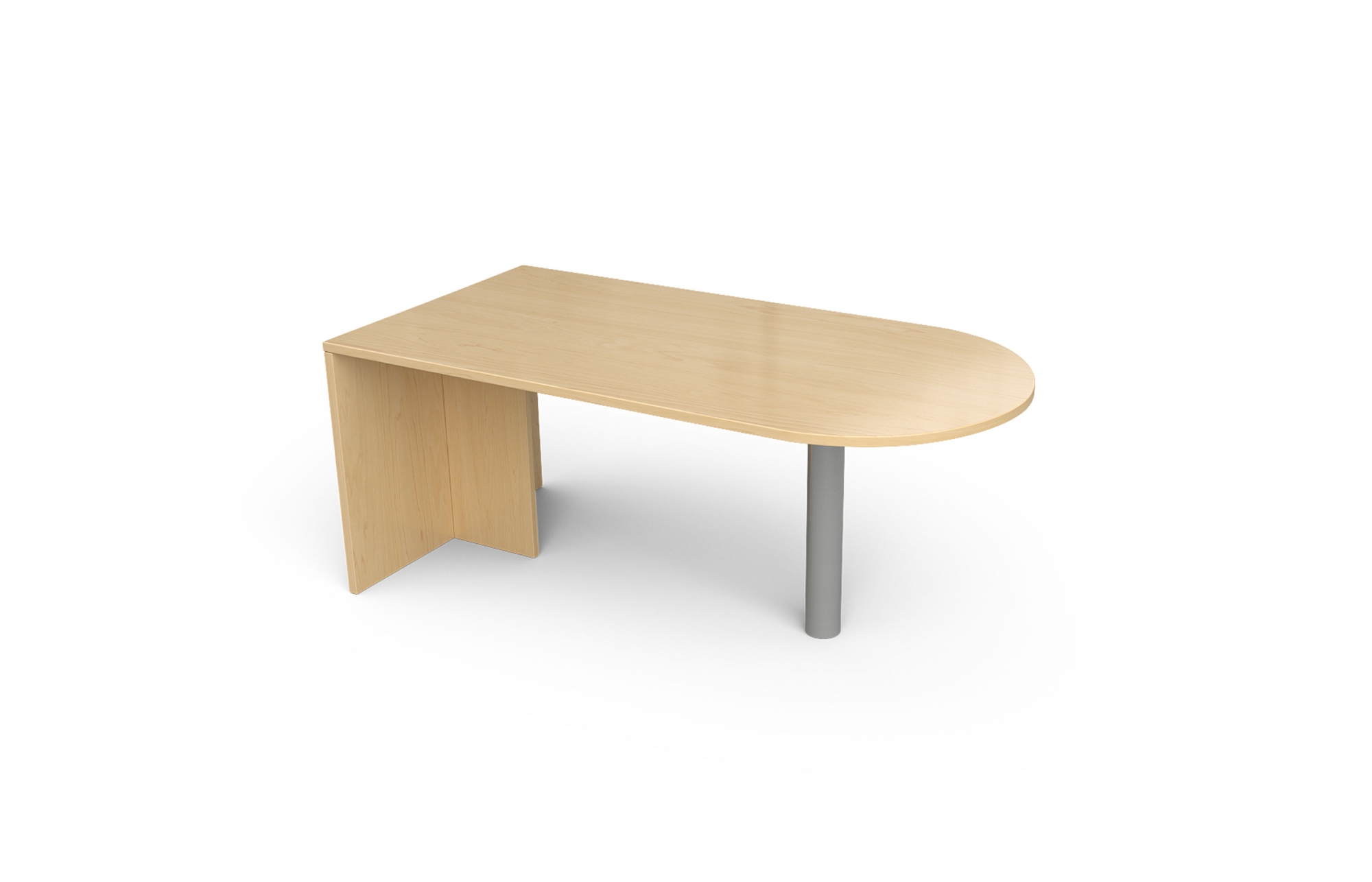 D-Top Desk with Cylinder Leg (Left: 66-3066DUL, 66-3072DUL, 66-3084DUL, 66-3672DUL, 66-3684DUL; Right: 66-3066DUR, 66-3072DUR, 66-3084DUR, 66-3672DUR, 66-3684DUR)