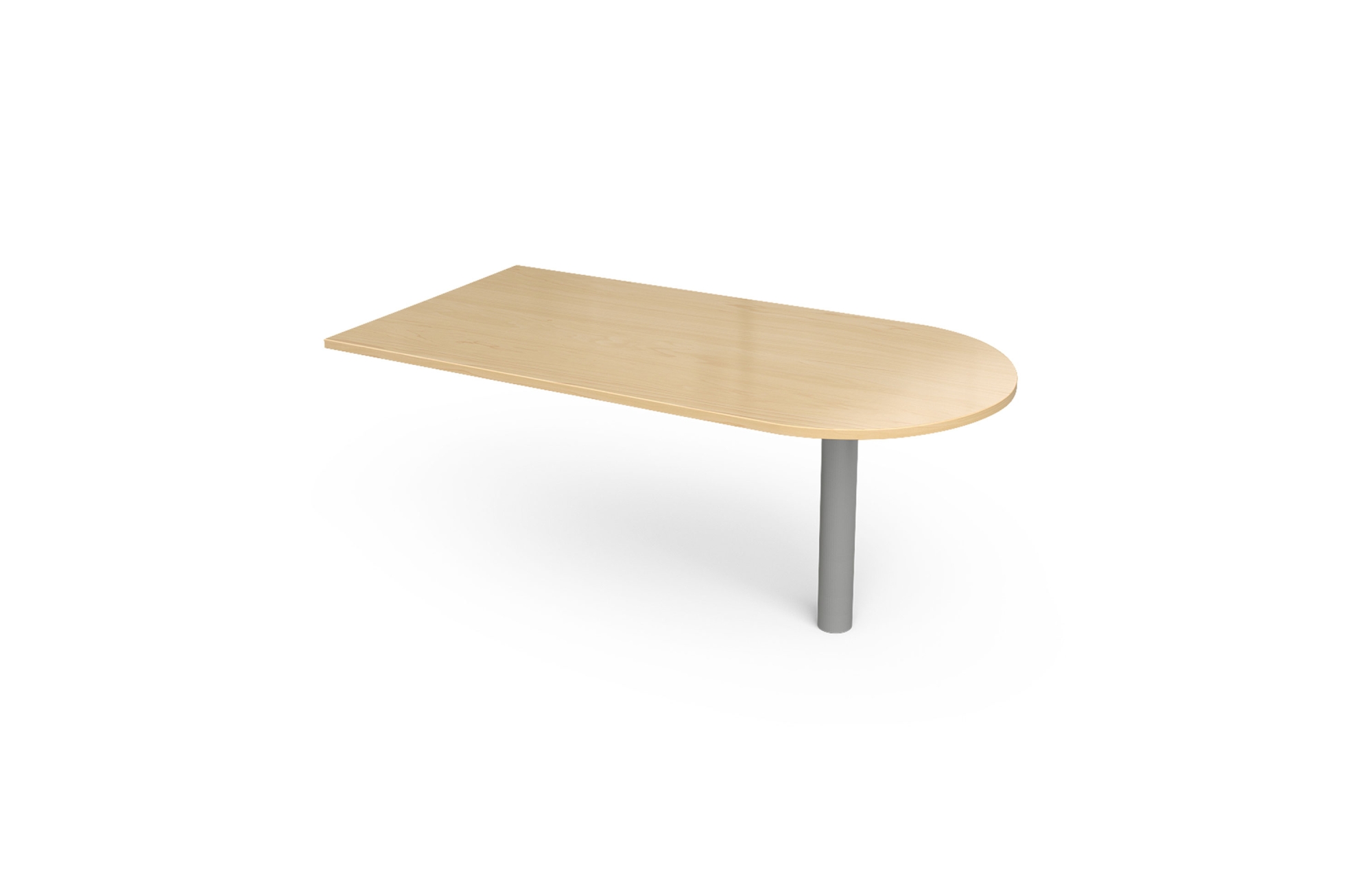 Modular D-Top Desk with Cylinder Base (66-3066DR, 66-3672DR, 66-3684DR)