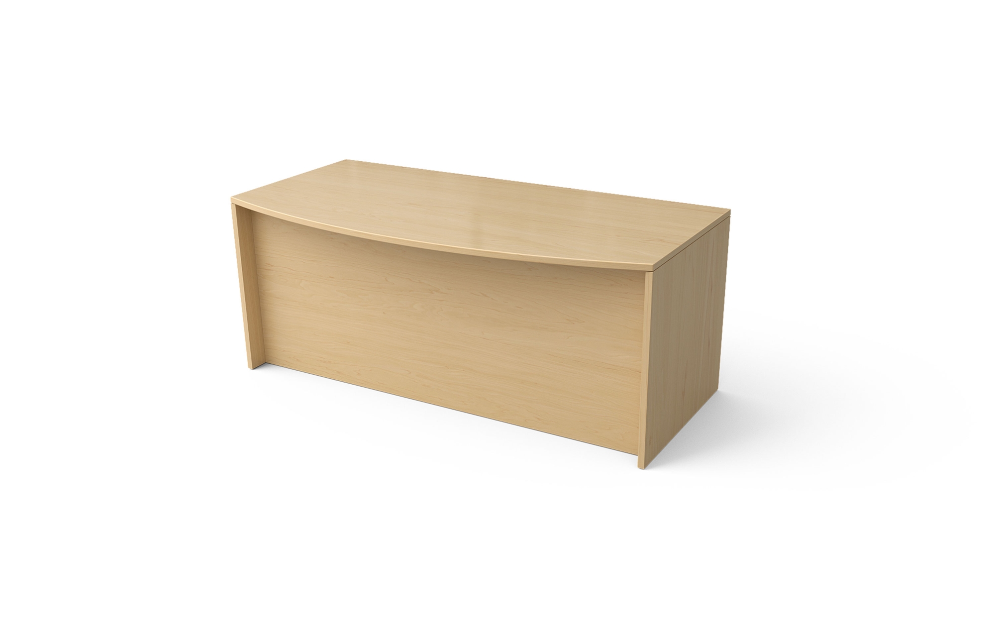 Double Pedestal Desk with Bow Top and Recessed Front (68-3666BDP, 68-3672BDP)