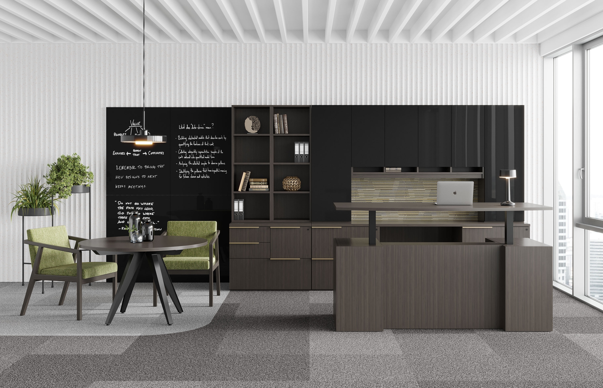 Indiana Furniture Canvas Gesso HA Strut Britta BLKGlass NOHGA