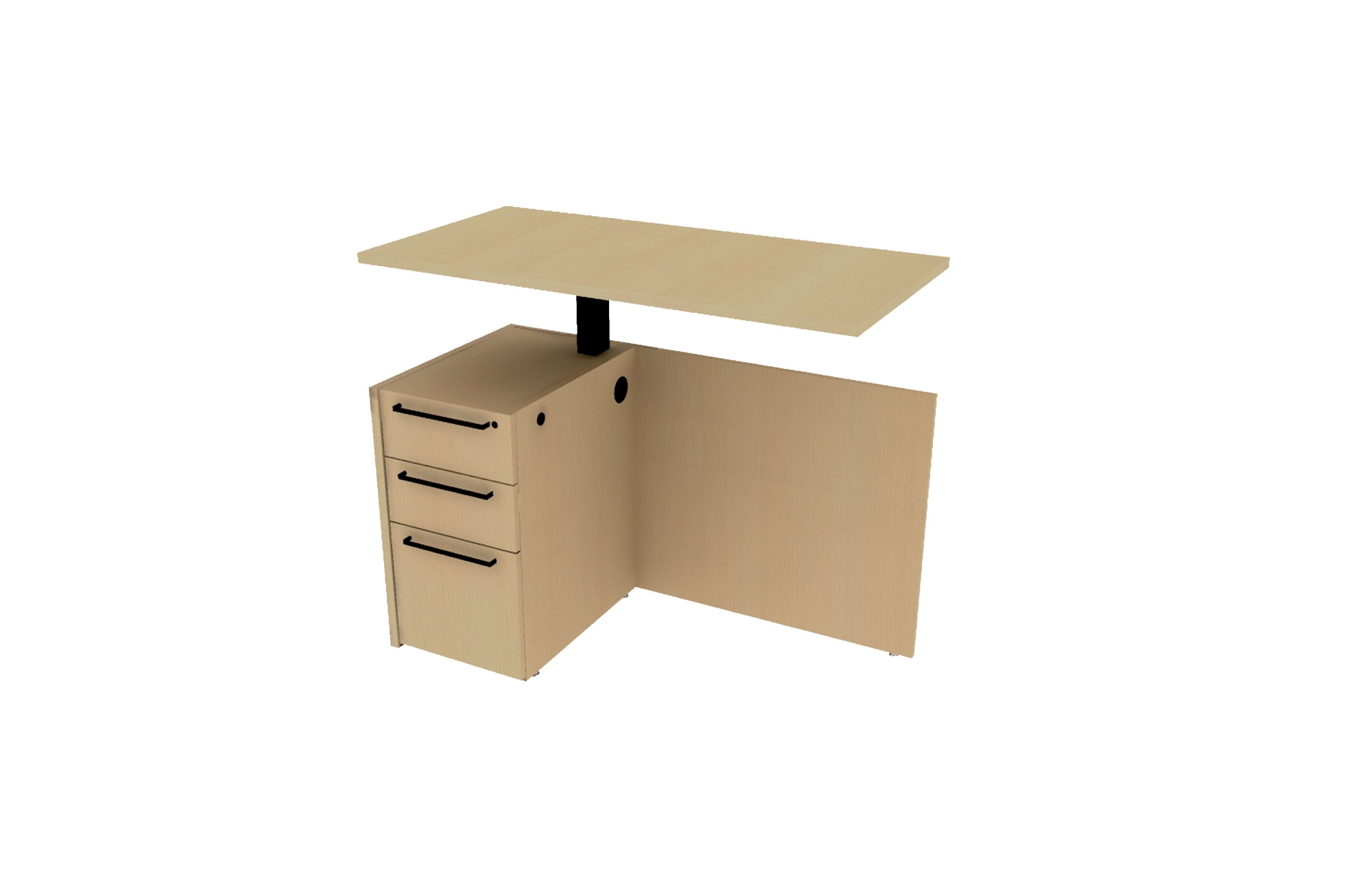 TFL 3-Channel Height Adjustable Return with Box/Box/File Pedestal (Left: 68-2442LF1STS3, 68-2448LF1STS3; Right: 68-2442RF1STS3, 68-2448RF1STS3)