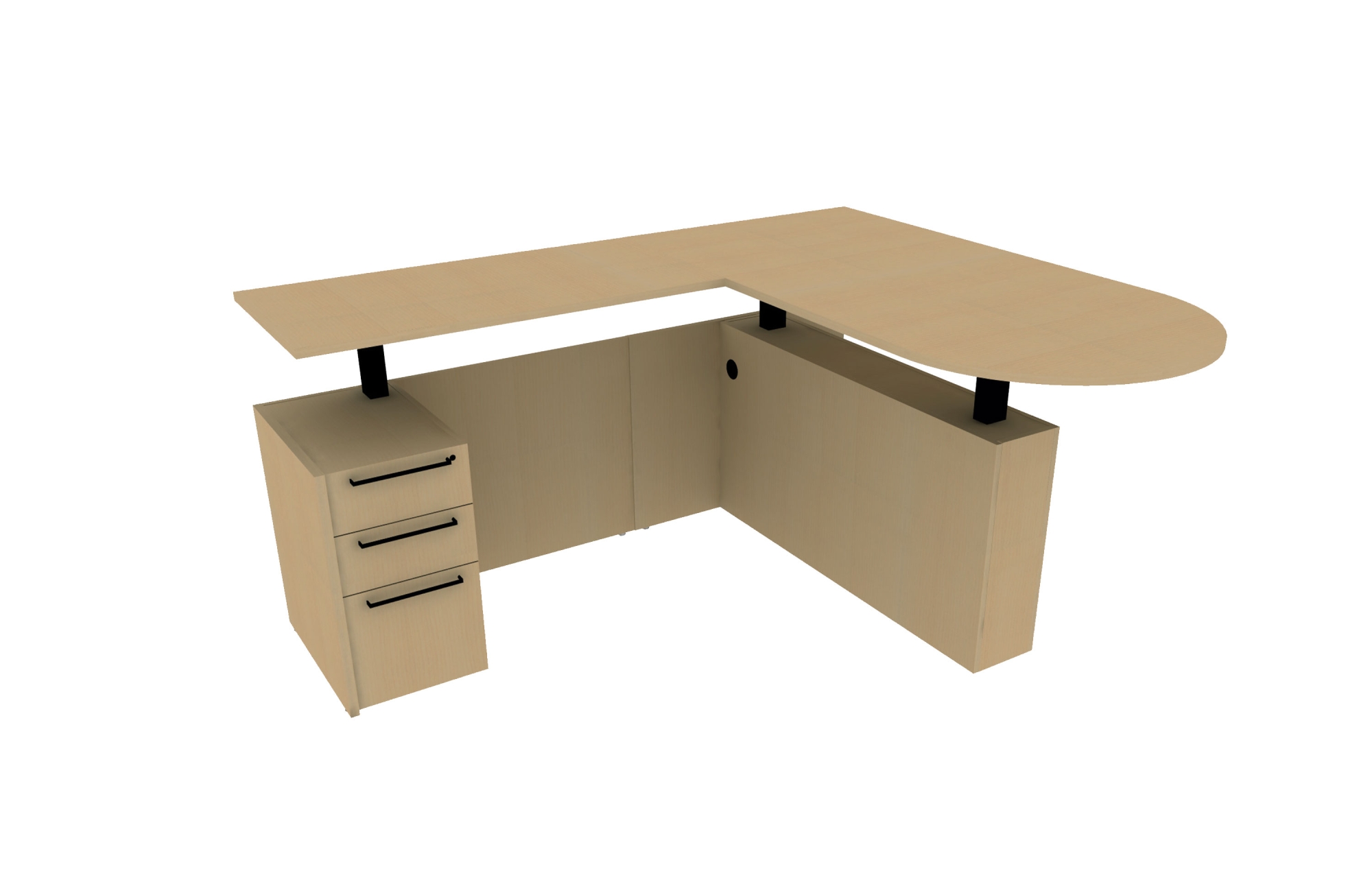 TFL Height Adjustable D-Top L-Unit (66-3672DURSTS and 66-2448LF1STS3)