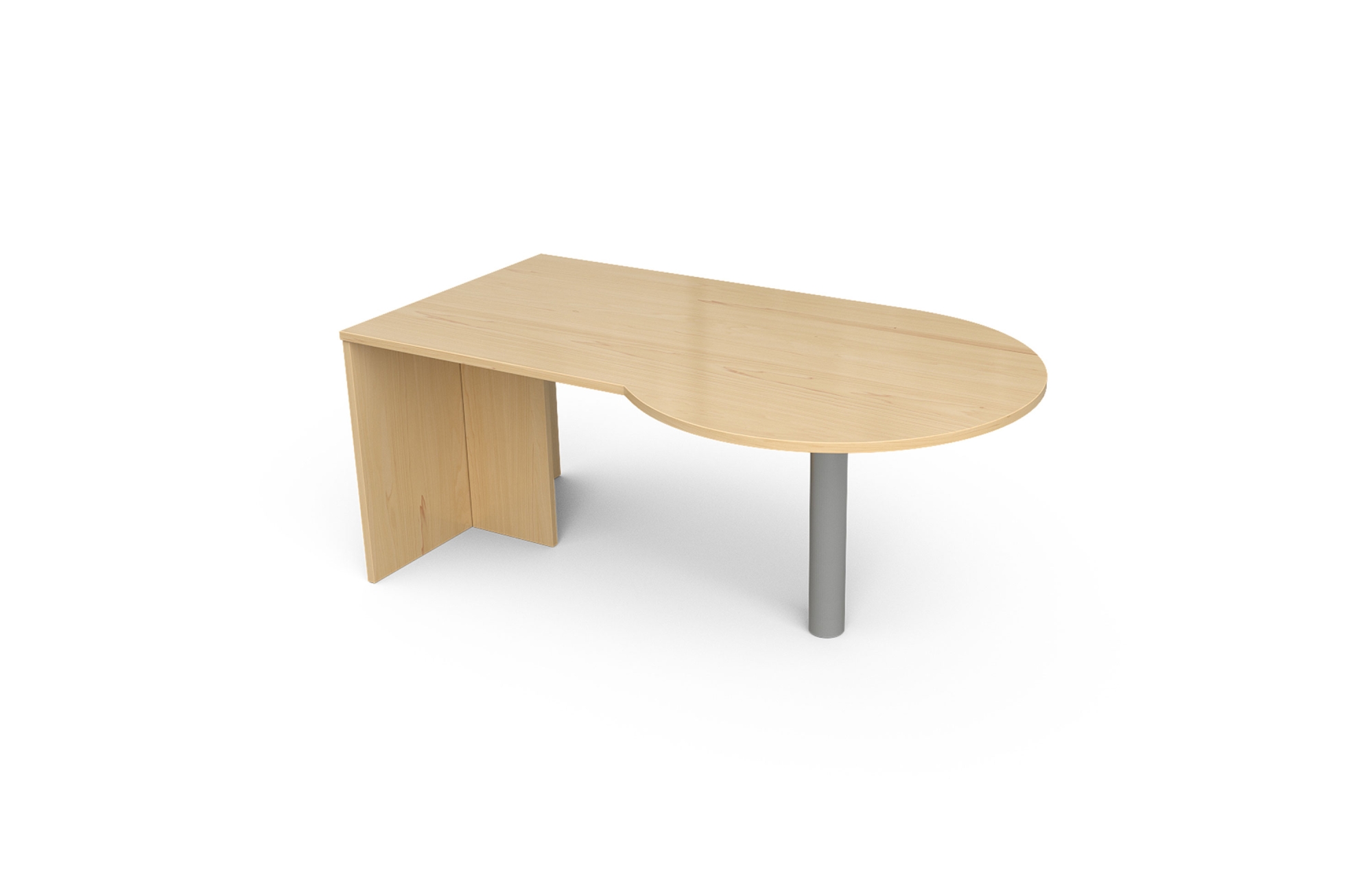 P-Top Desk with Cylinder Base (Left: 66-4272PL, 66-4284PL; Right: 66-4272PR. 66-4284PR)