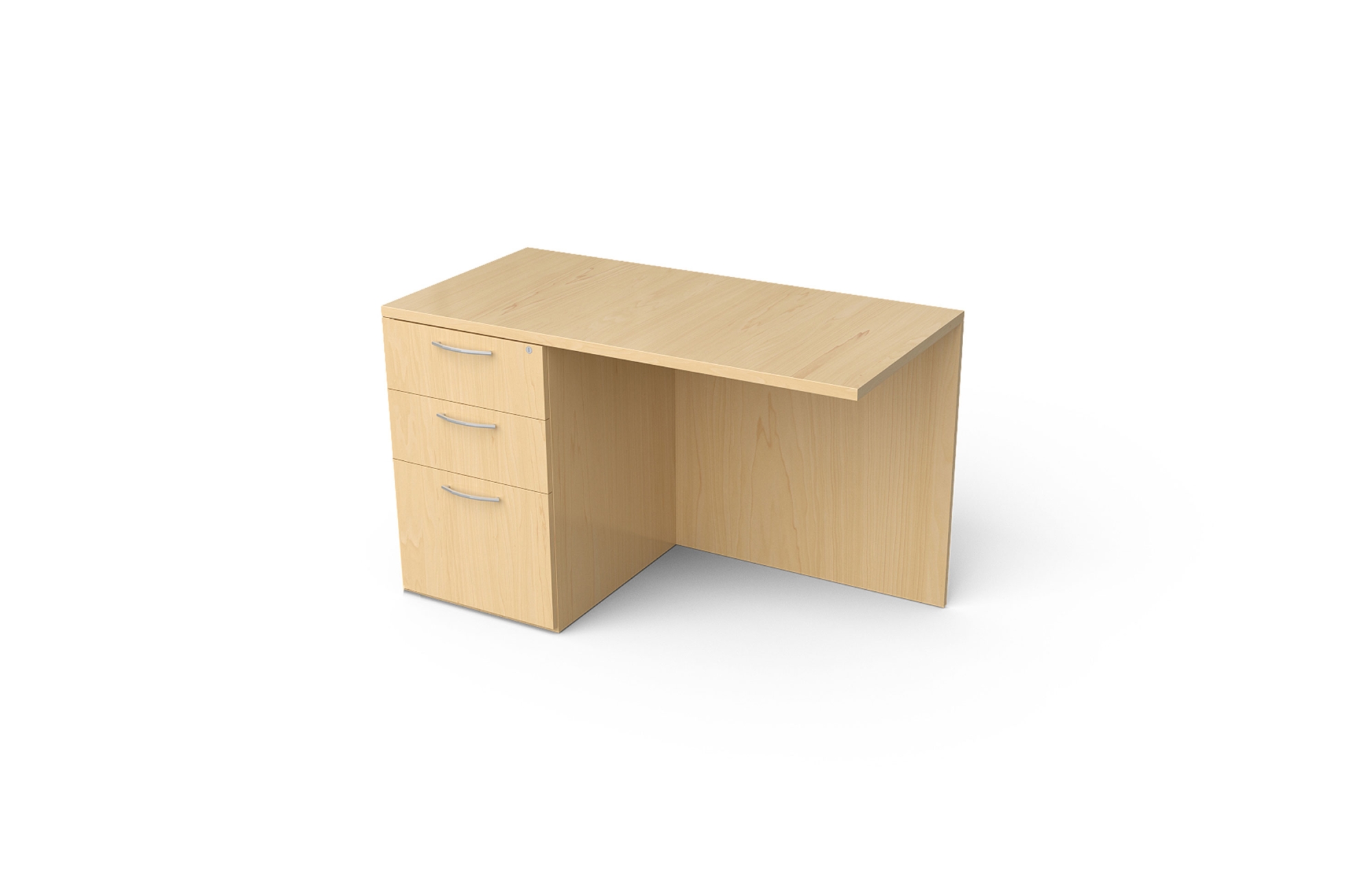 Return with Box/Box/File Pedestal (Left: 68-2442LF1, 68-2448LF1; Right: 68-2442RF1, 68-2448RF1)