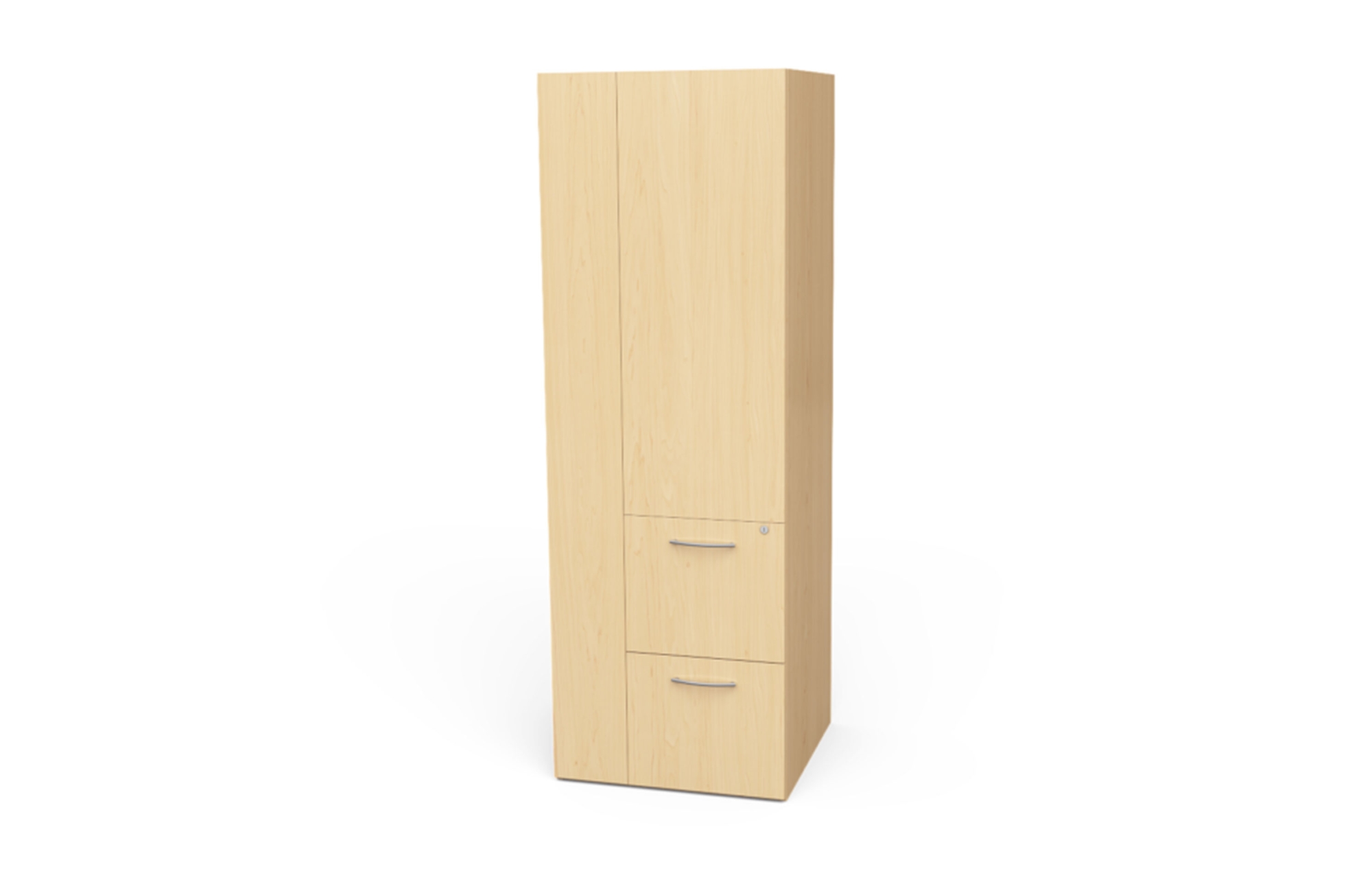 Storage Cabinet with Narrow Tower, Door, and File/File Drawers (Left: 66-2451WD2L, 66-2472WD2L, 66-2484WD2L; Right: 66-2451WD2R66-2472WD2R, 66-2484WD2R)