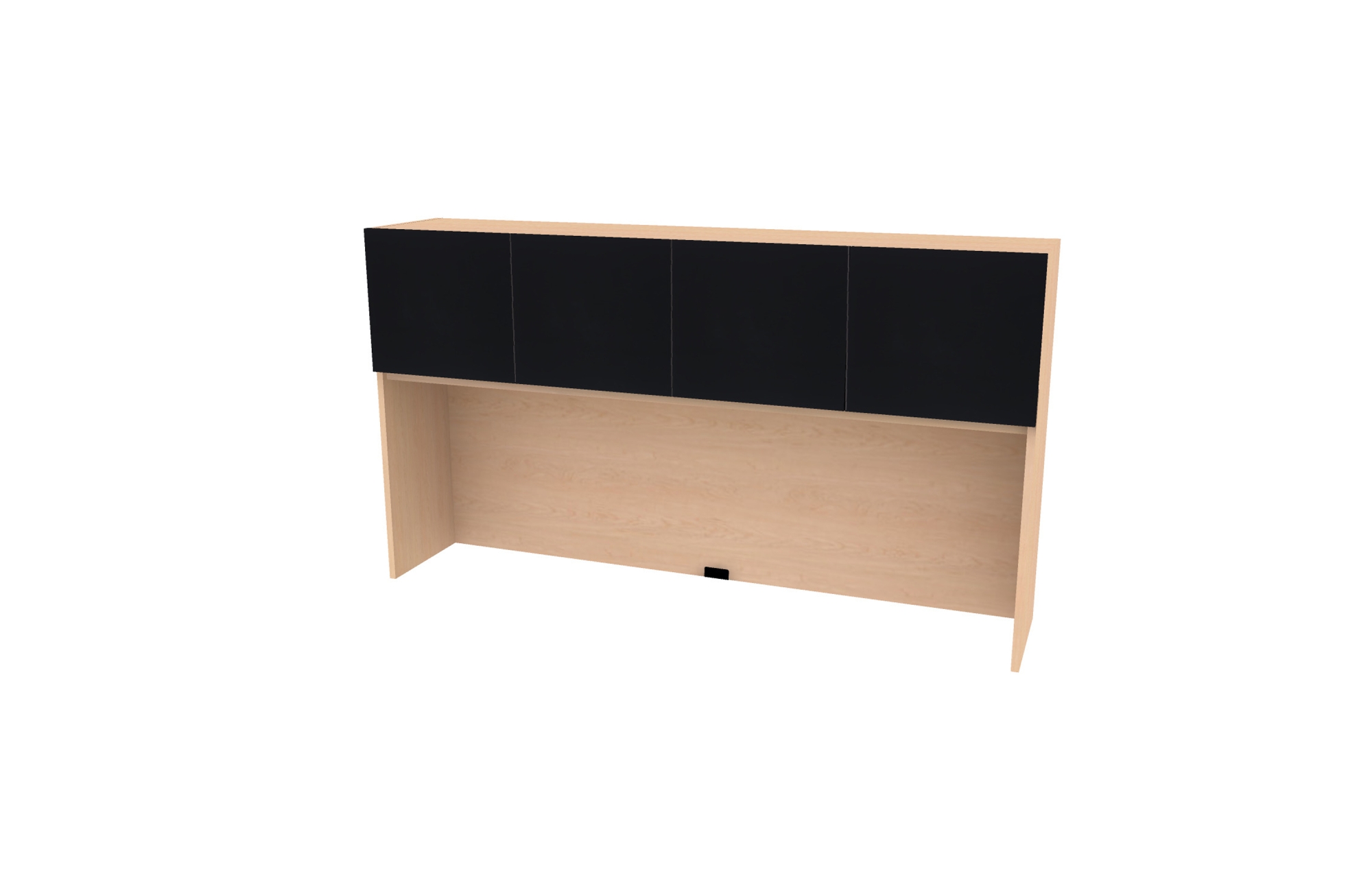 Surface Mount Hutches with High Gloss Black Acrylic Doors (66-1530HU, 66-1536HU, 66-1542HU, 66-1548HU, 66-1554HU, 66-1560HU, 66-1566HU, 66-1572HU, 66-1578HU, 66-1584HU, 66-1590HU, 66-1596HU; with 1-HGA)