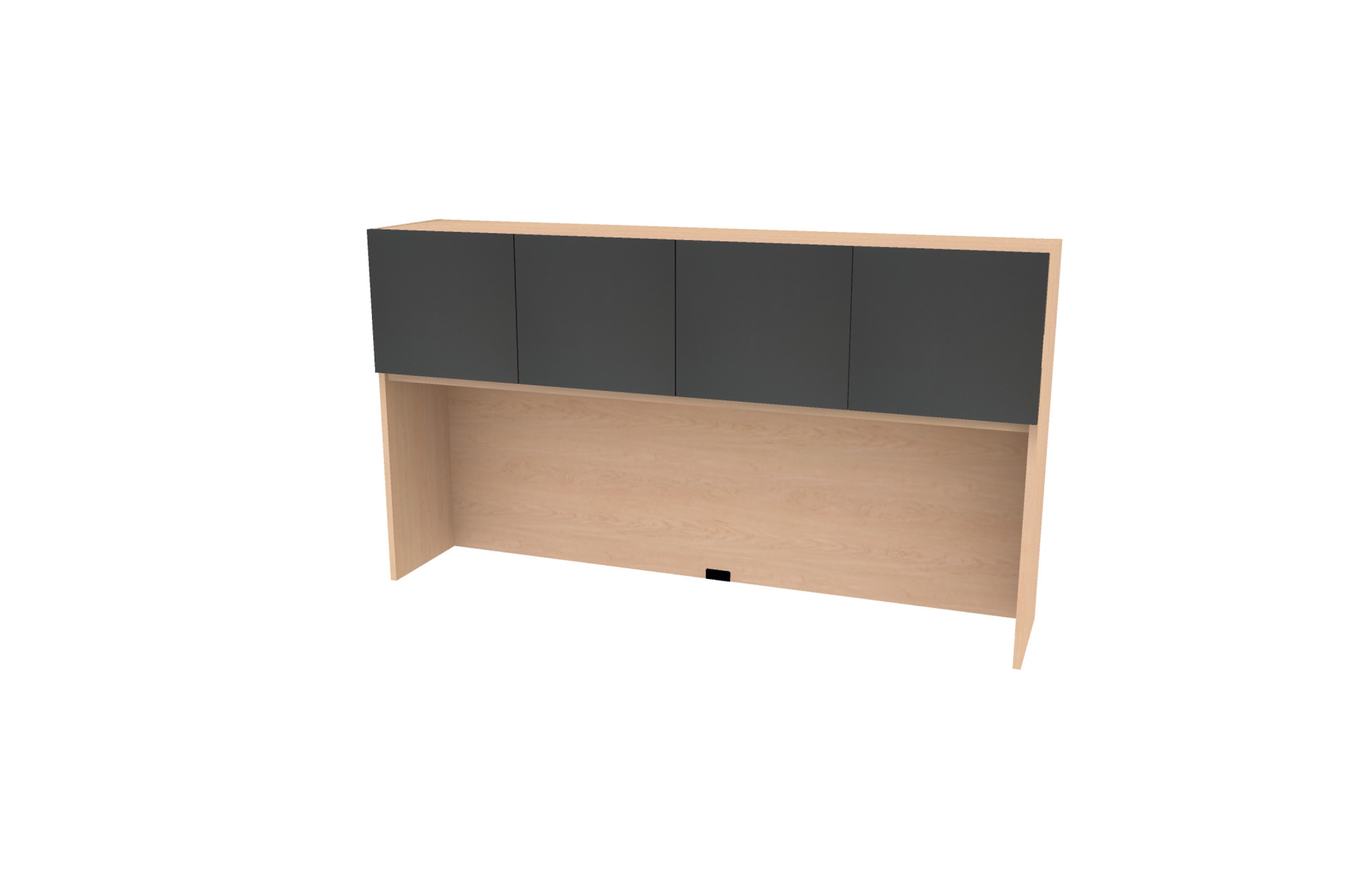 Surface Mount Hutches with High Gloss Graphite Acrylic Doors (66-1530HU, 66-1536HU, 66-1542HU, 66-1548HU, 66-1554HU, 66-1560HU, 66-1566HU, 66-1572HU, 66-1578HU, 66-1584HU, 66-1590HU, 66-1596HU; with 1-HGA)