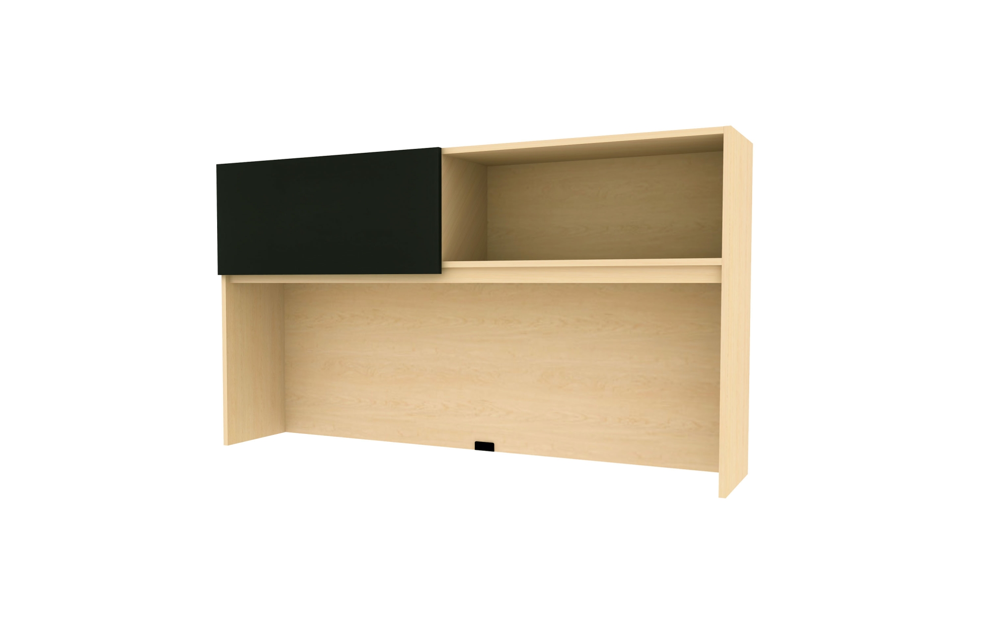 Surface Mount Hutch with High Gloss Black Acrylic Sliding Door (66-1560SHU, 66-1566SHU, 66-1572SHU, 66-1578SHU, 66-1584SHU, 66-1590SHU, 66-1596SHU; with 1-HGA)