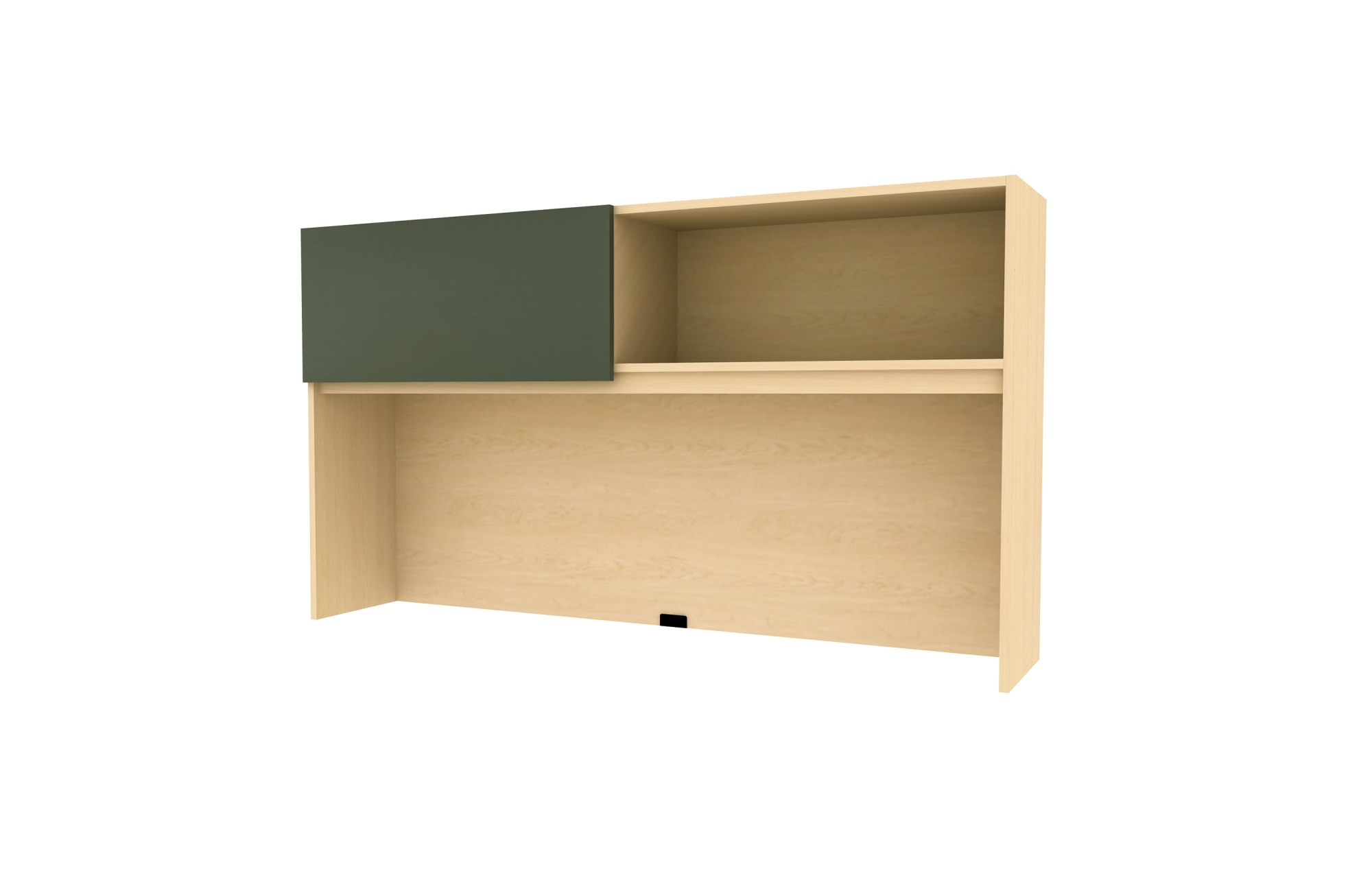 Surface Mount Hutch with High Gloss Graphite Acrylic Sliding Door (66-1560SHU, 66-1566SHU, 66-1572SHU, 66-1578SHU, 66-1584SHU, 66-1590SHU, 66-1596SHU; with 1-HGA)