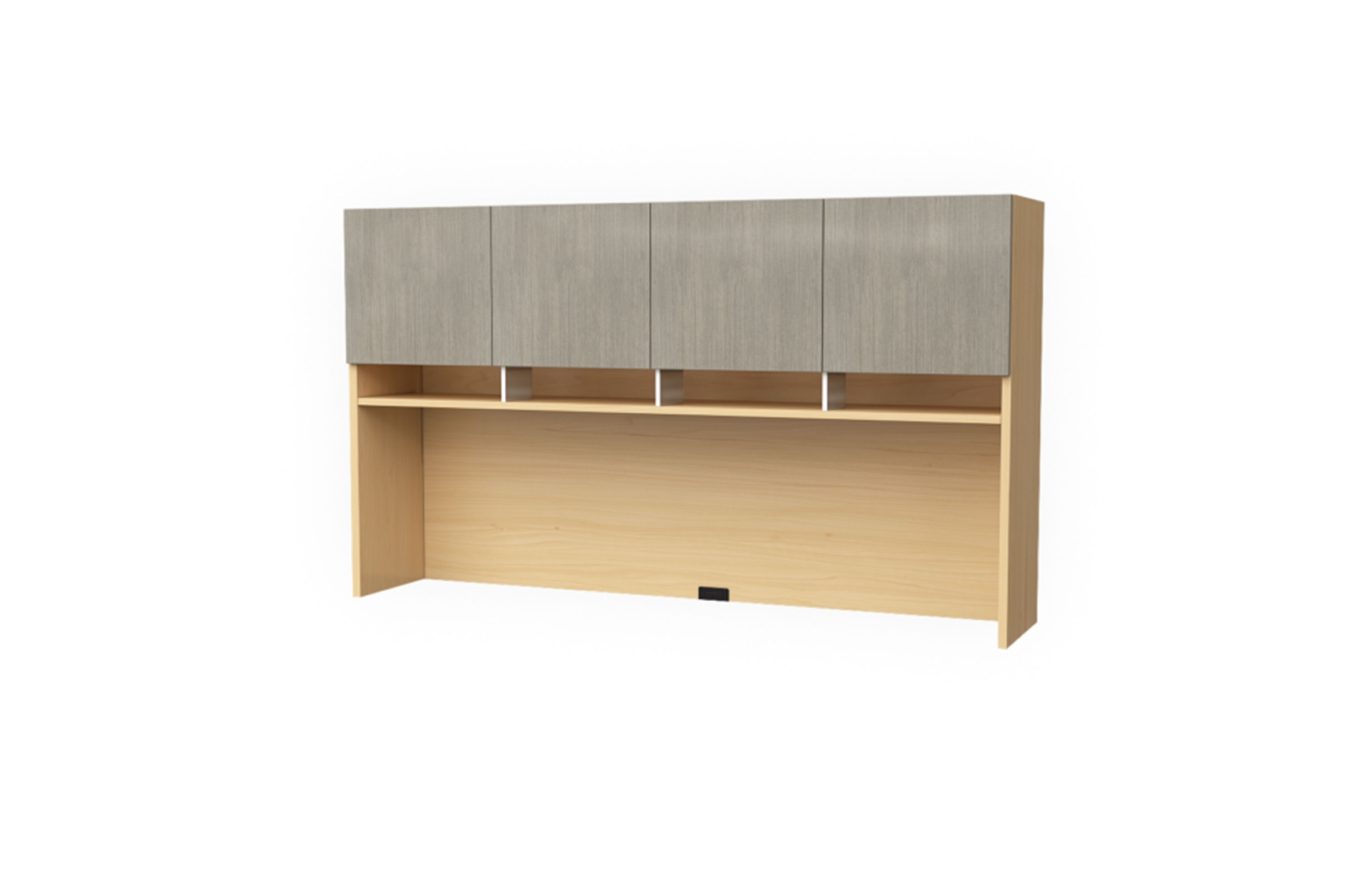 Surface Mount Hutches w/High Gloss Wired Mercury Acrylic + Paper Slots (66-1530HU, 66-1536HU, 66-1542HU, 66-1548HU, 66-1554HU, 66-1560HU, 66-1566HU, 66-1572HU, 66-1578HU, 66-1584HU, 66-1590HU, 66-1596HU; with 1-HGA + 01-PAPERSLOT)