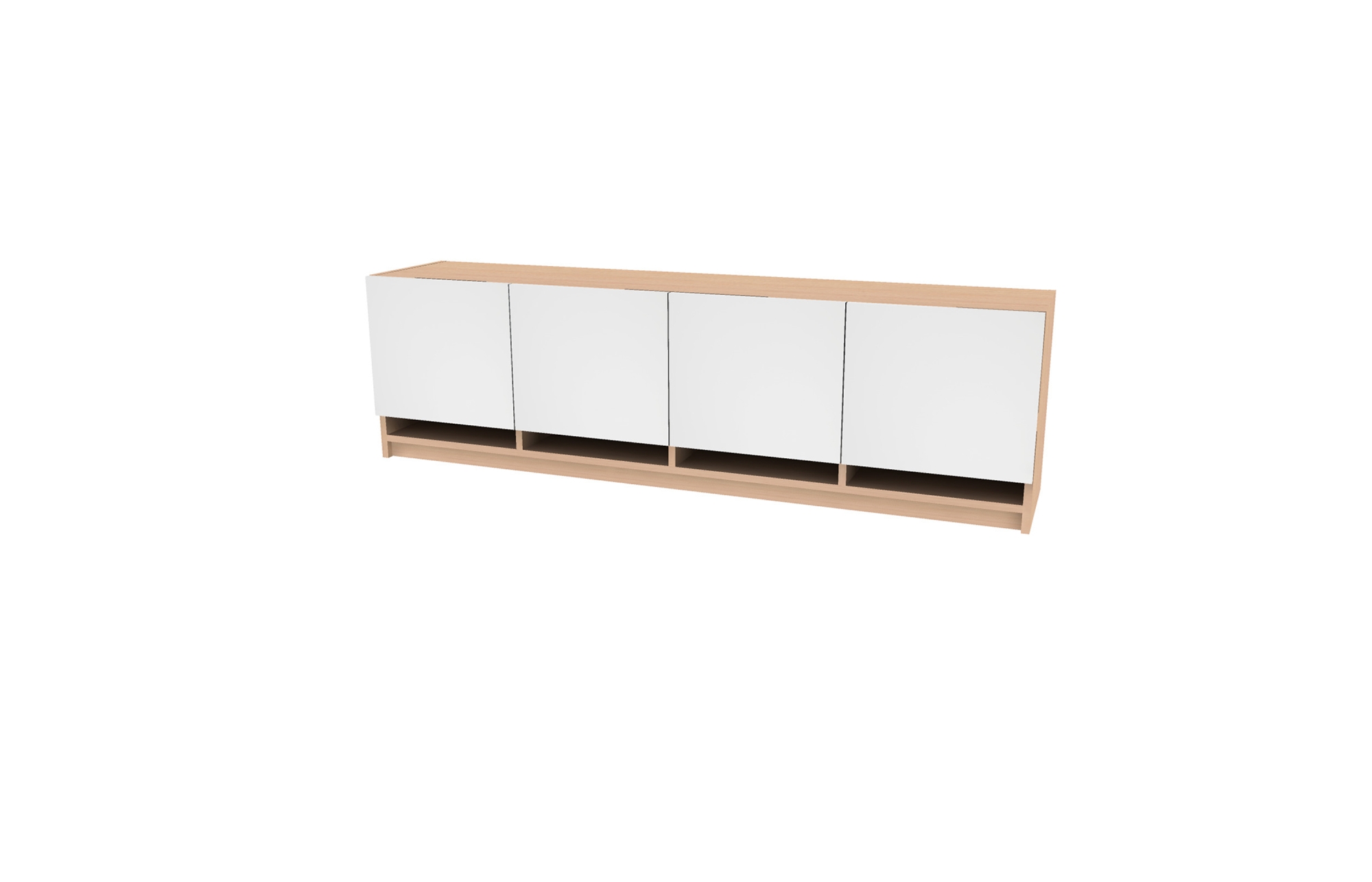 Wall Mount Hutches with High Gloss White Acrylic Doors and Paper Slots (66-1530WDS, 66-1536WDS, 66-1542WDS, 66-1548WDS, 66-1554WDS, 66-1560WDS, 66-1566WDS, 66-1572WDS, 66-1578WDS, 66-1584WDS, 66-1590WDS, 66-1596WDS; 1-HGA)