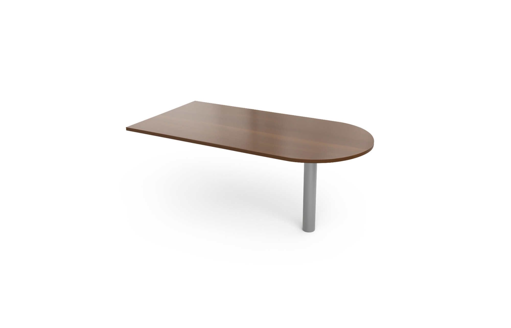 Modular D-Top Desk with Cylinder Base
