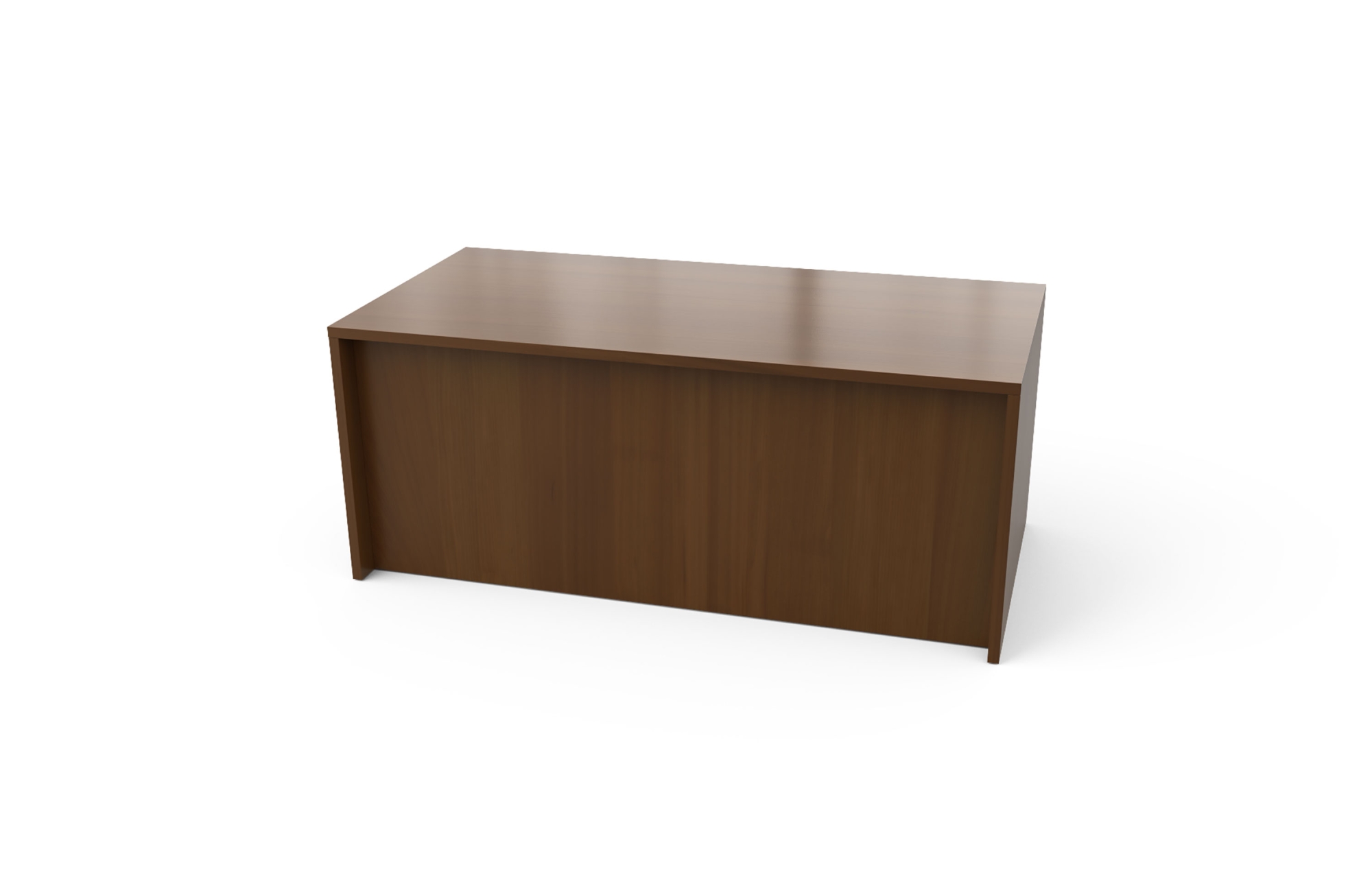 Double Pedestal Desk with Rectangle Top and Recessed Front
