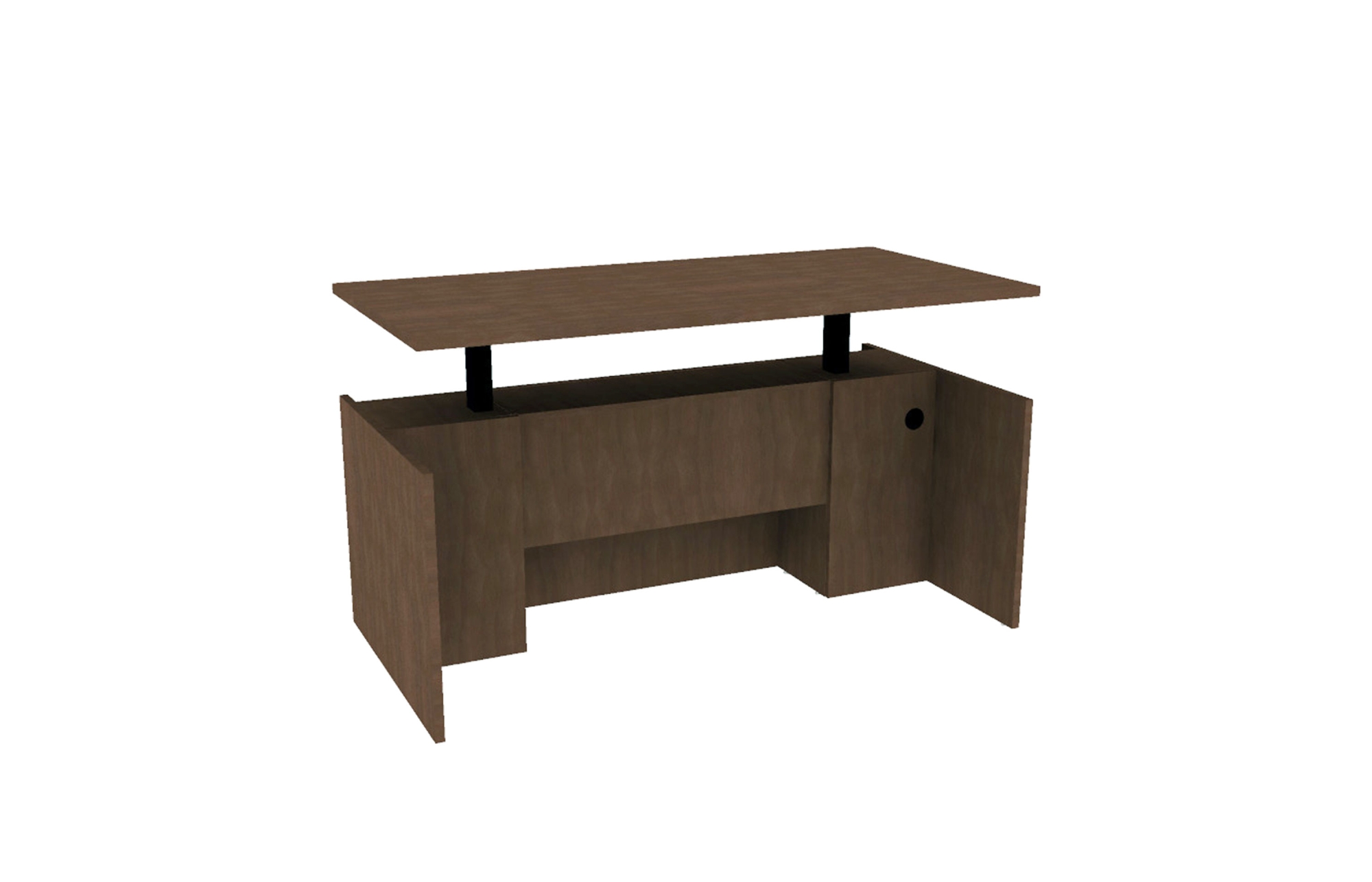 Veneer Height Adjustable Desk Shell