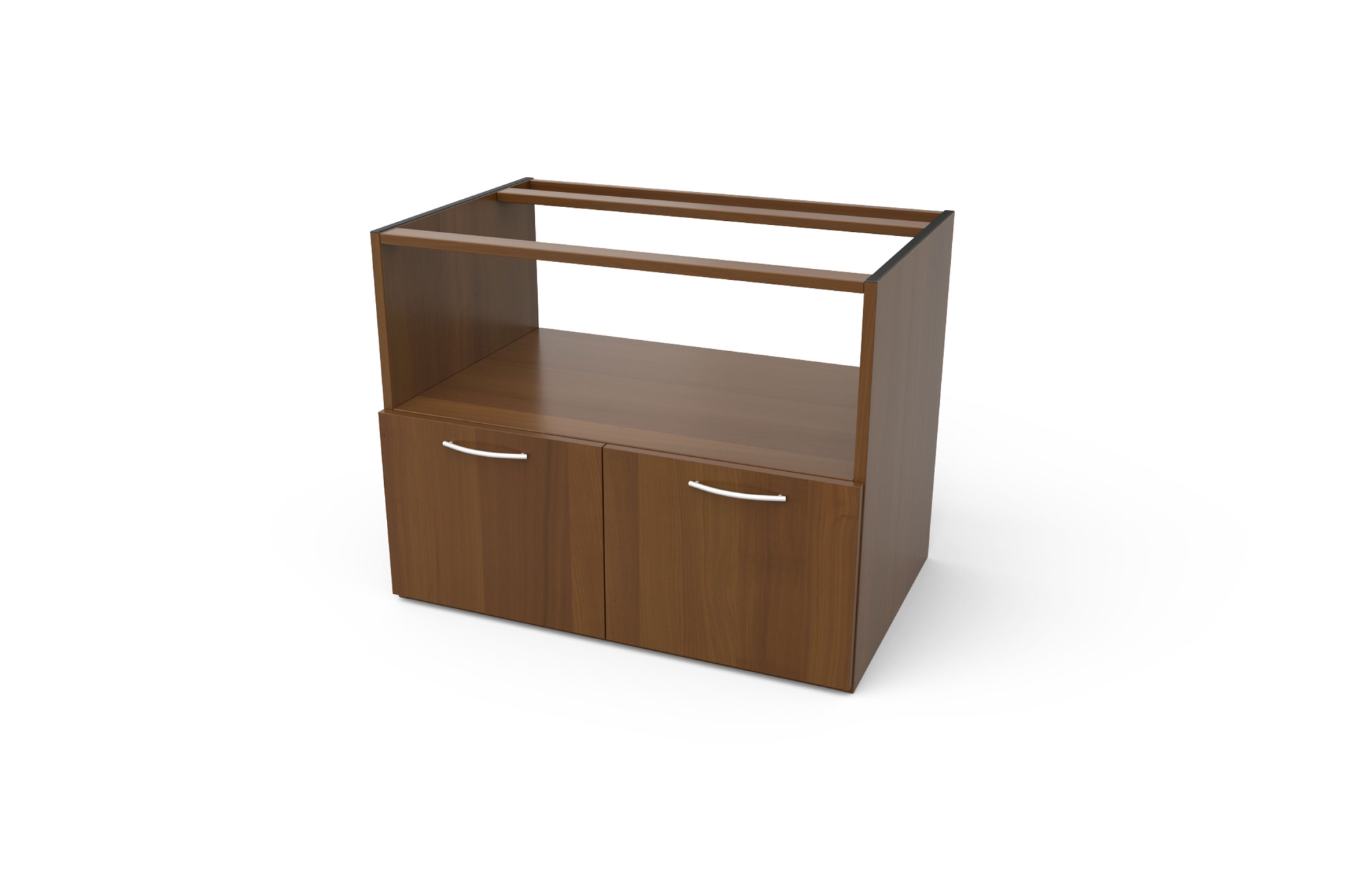 Modular Pedestal with Open Compartment and Doors