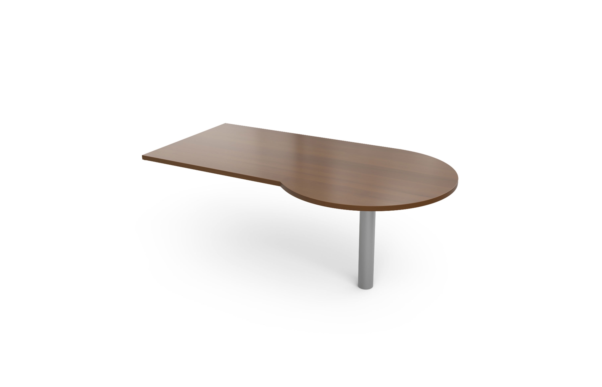 Modular P-Top Desk with Cylinder Base