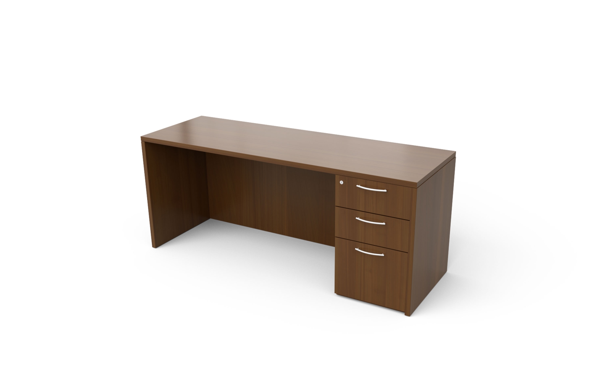 Single Ped Credenza with Box/Box/File Pedestal