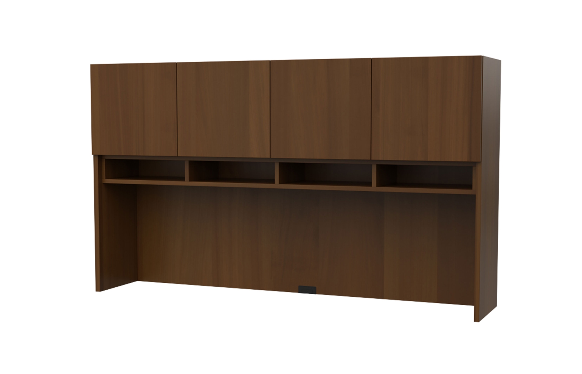 72" Surface Mount Hutch with Doors and Paper Slots